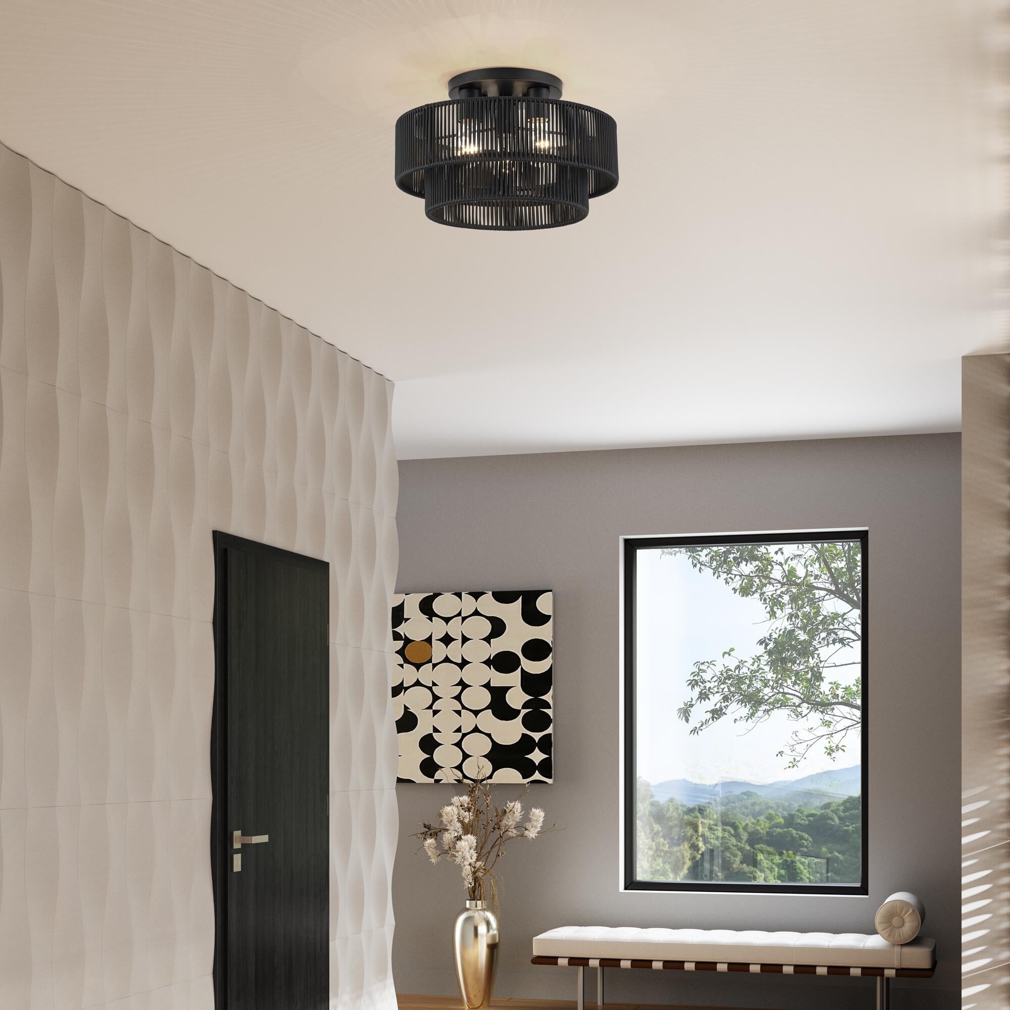 Acordia 15 Inch Semi Flush Mount by Livex Lighting