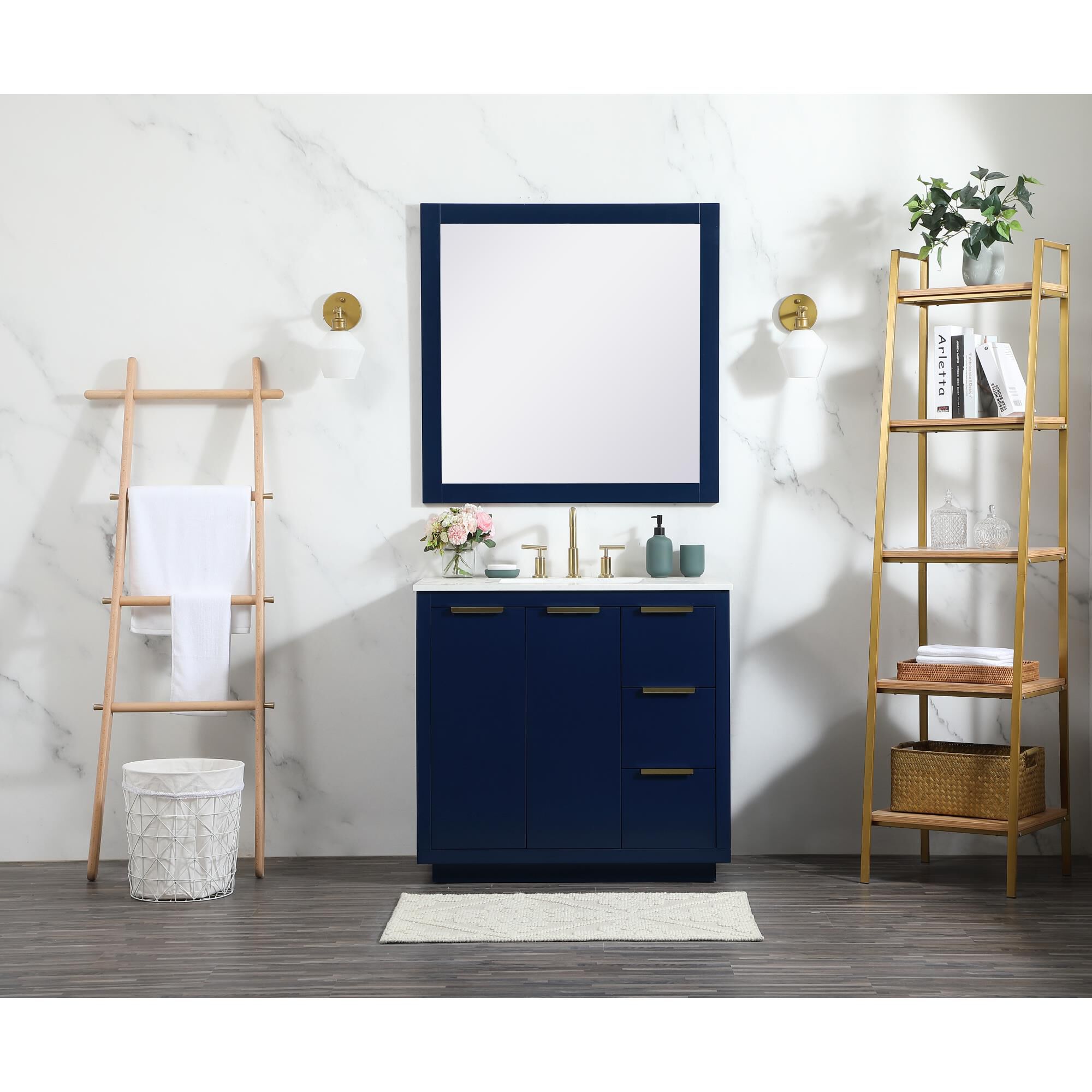 Shown in Blue finish