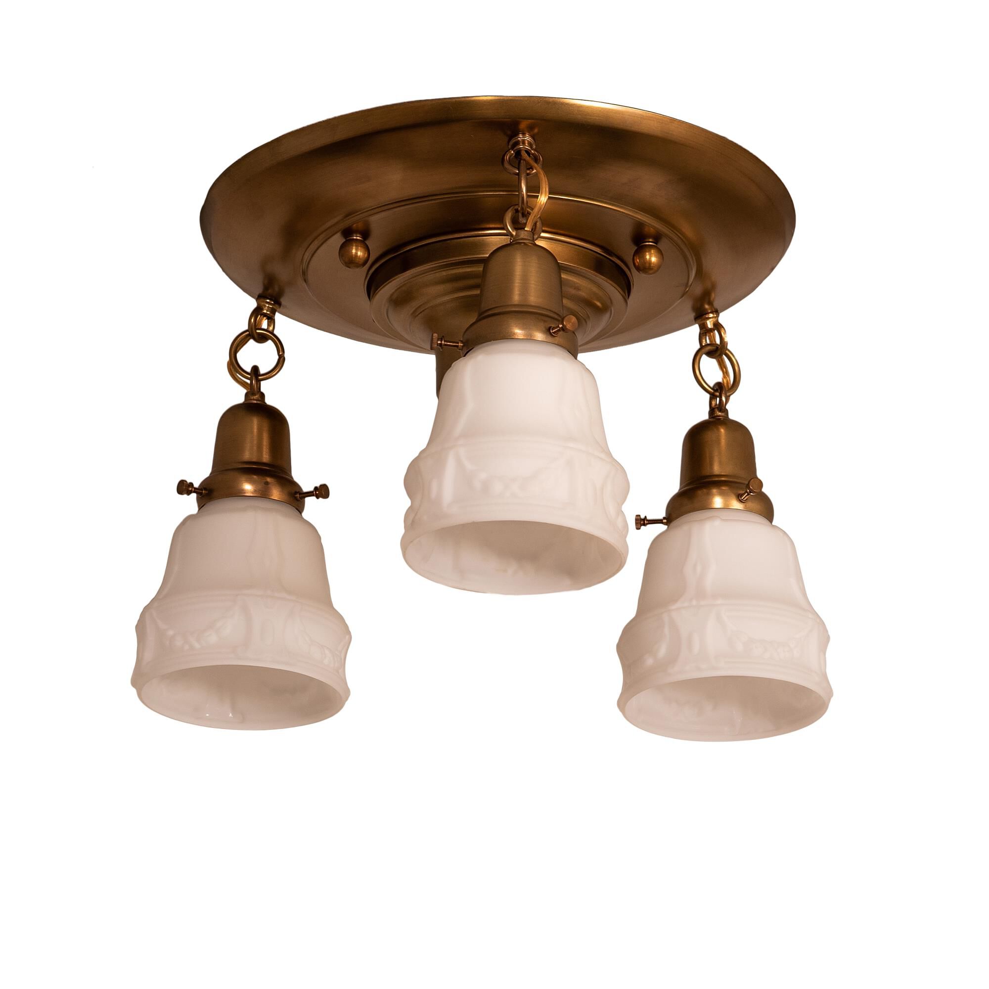 Revival Garland 17 Inch 3 Light Flush Mount by Meyda Lighting