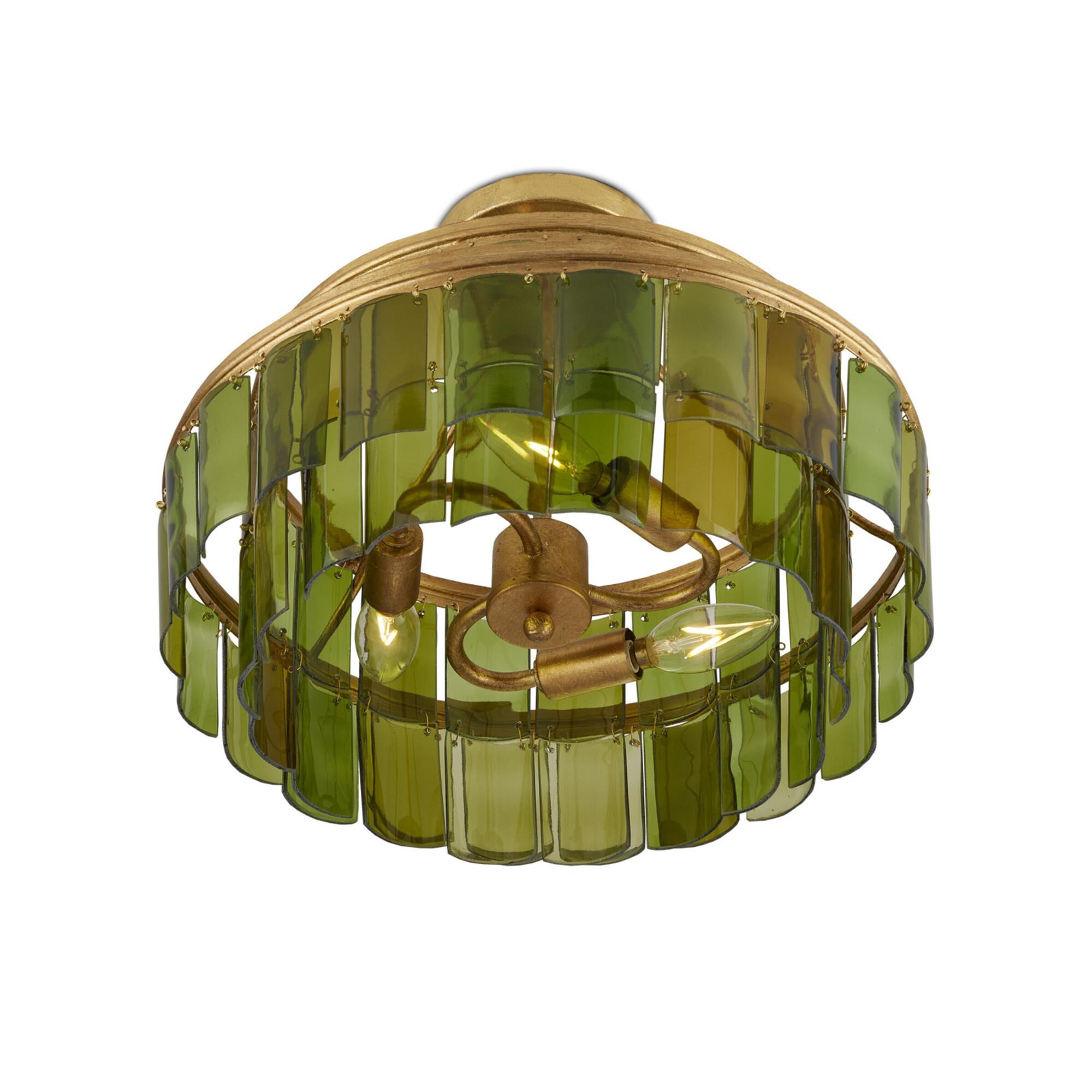 Vintner 15 Inch 3 Light Semi Flush Mount,