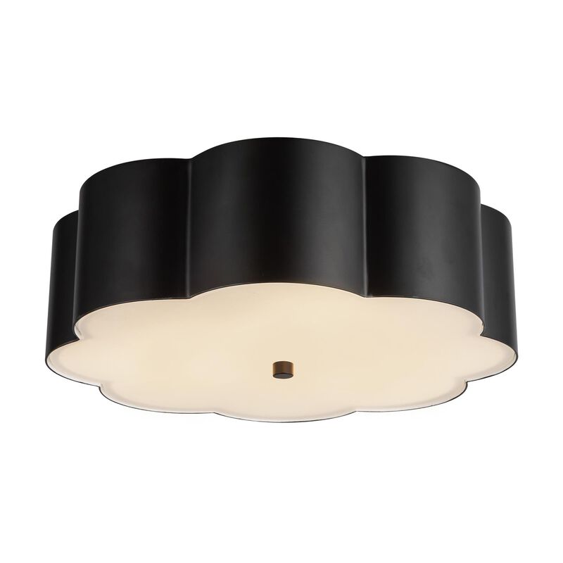 Hae Jung Roe Blossom 14 Inch 3 Light Flush Mount by Alora Mood