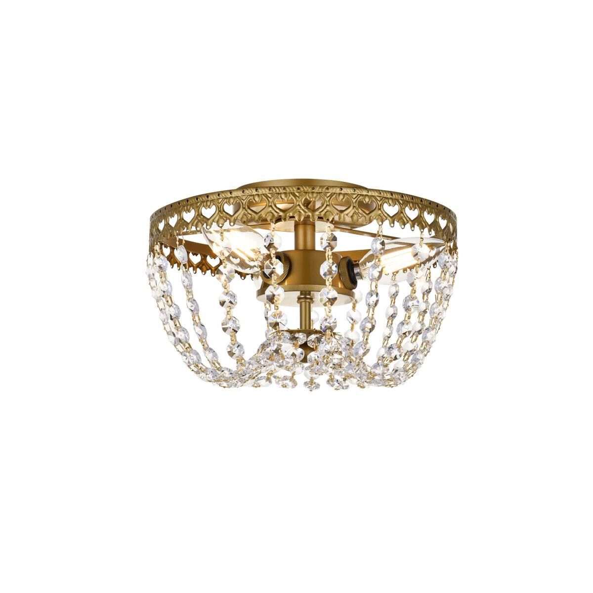 Kylie 10 Inch 3 Light Flush Mount by Elegant Lighting