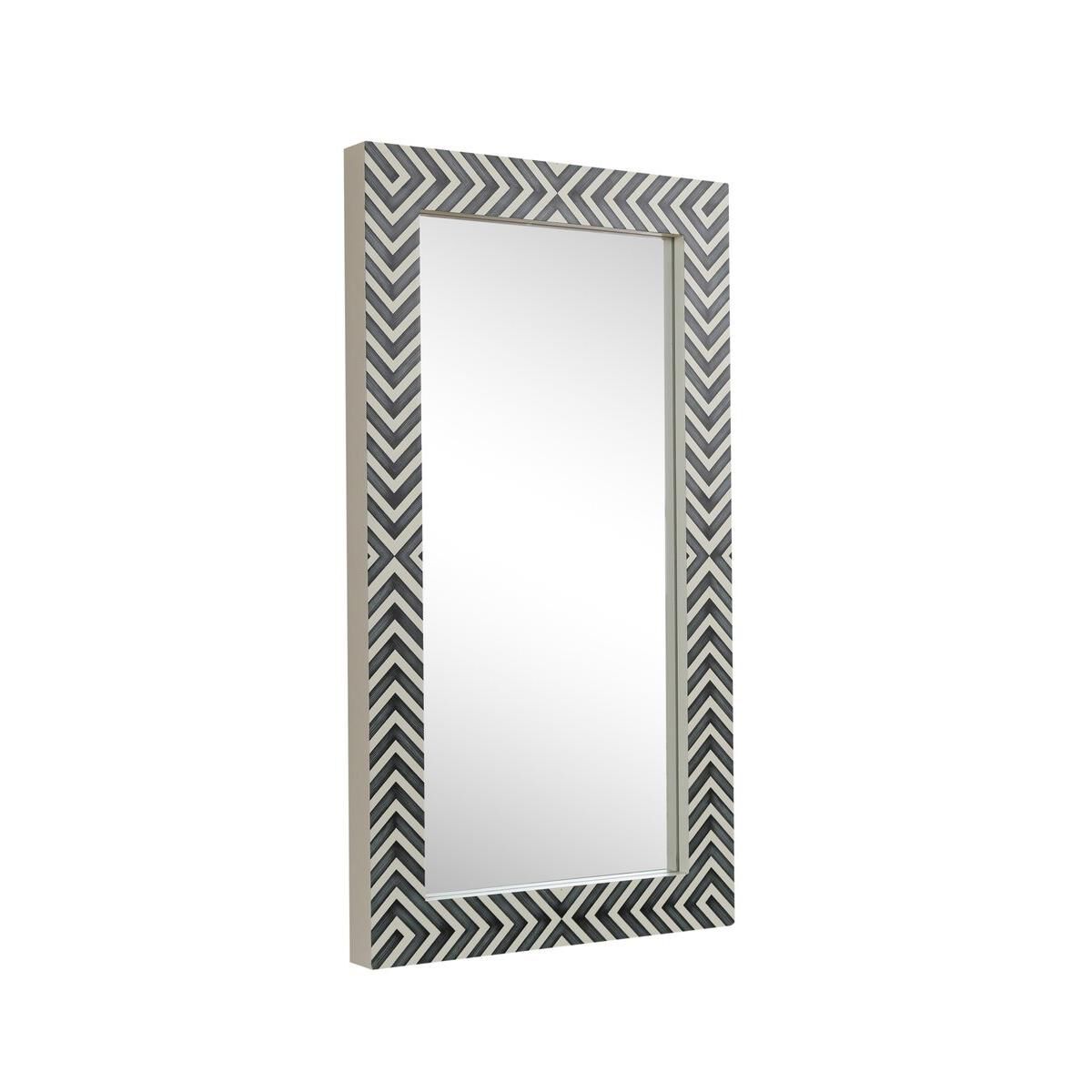 Rectangular mirror 36x20 inch in chevron Wall Mirror by Elegant Decor