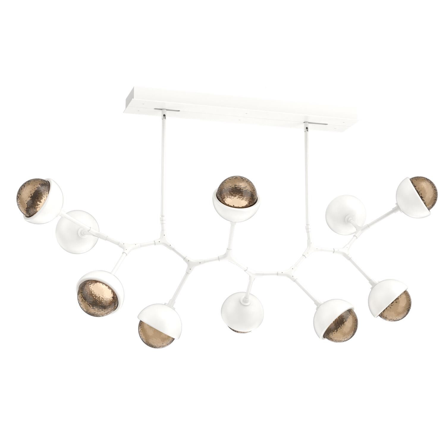 Shown in Salt White finish and Bronze glass and Metal Shade Matching Finish accent