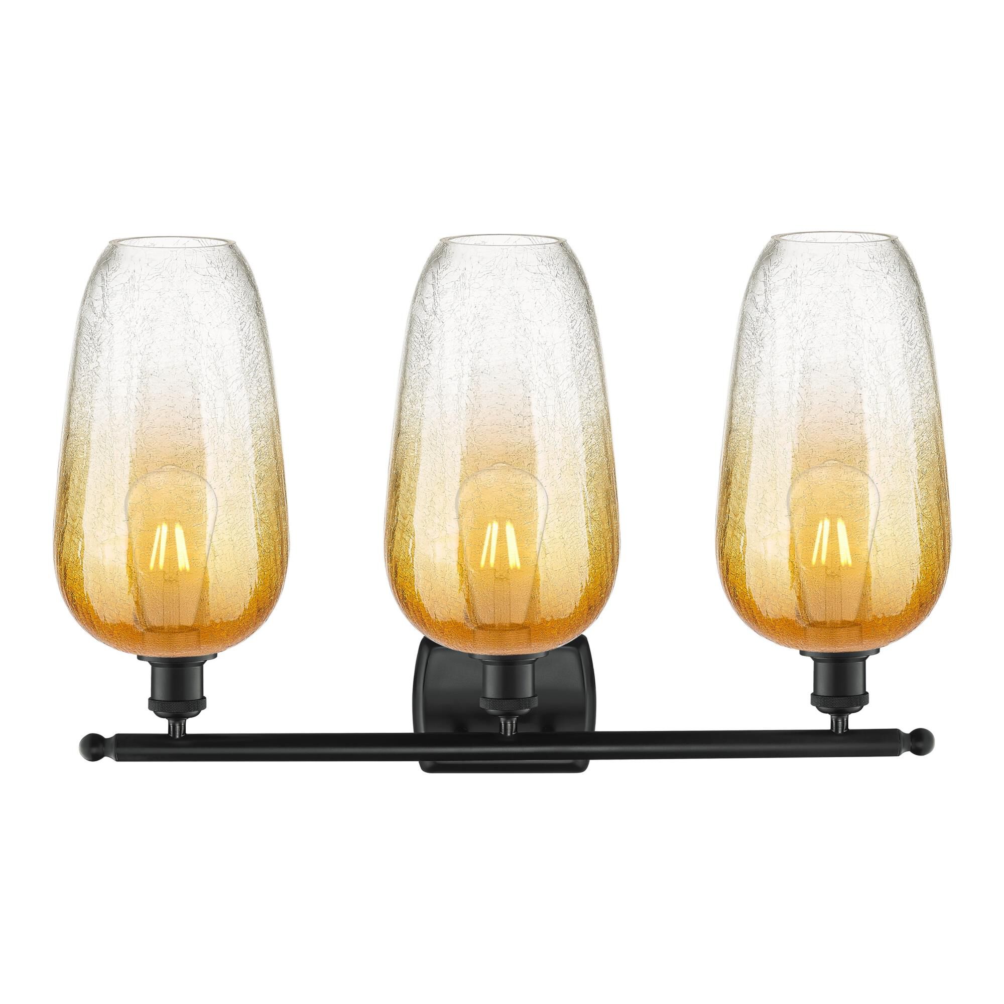 Shown in Matte Black finish and Amber glass