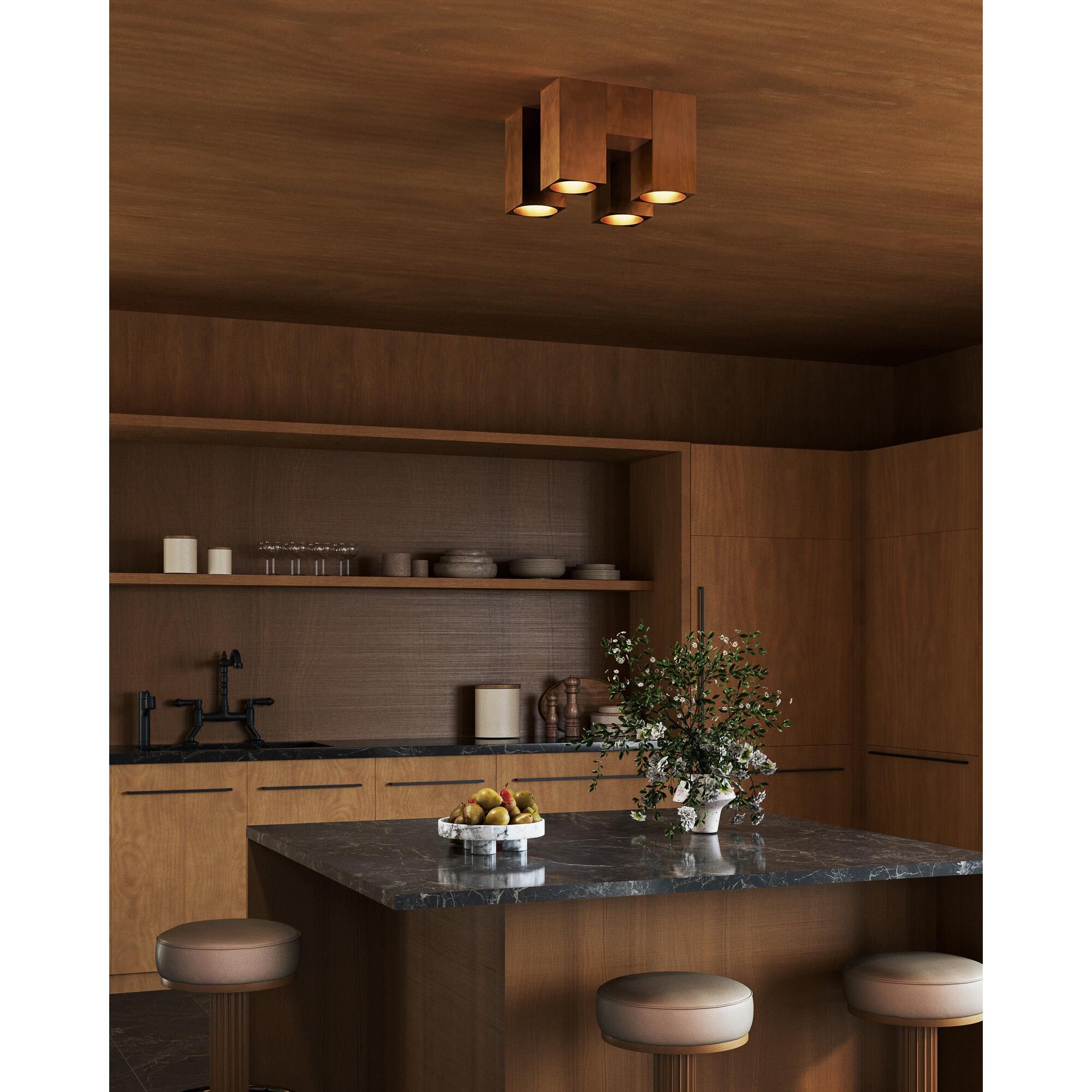 Bosco 15 Inch Semi Flush Mount,
