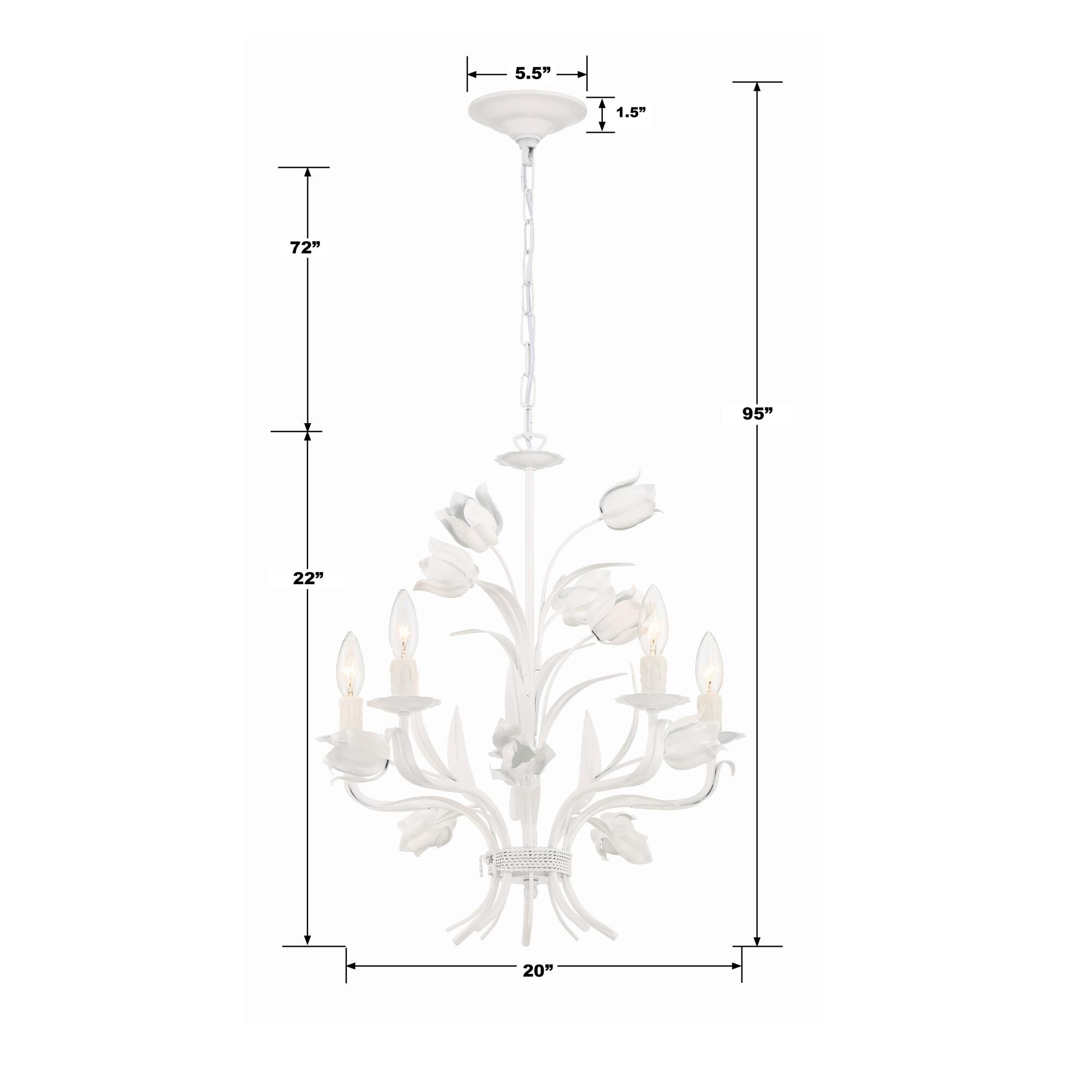 Southport 20 Inch 5 Light Mini Chandelier by Crystorama