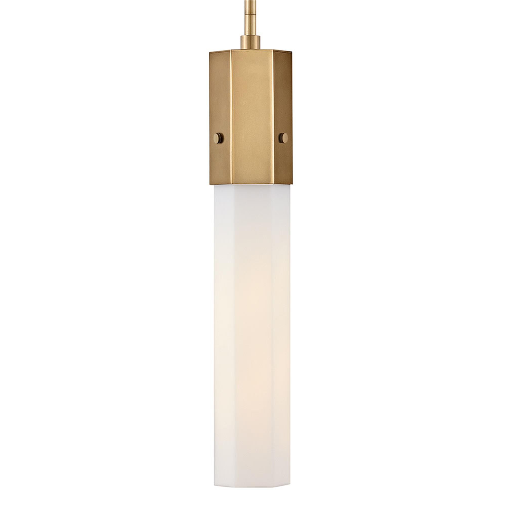Shown in Heritage Brass finish and Etched glass