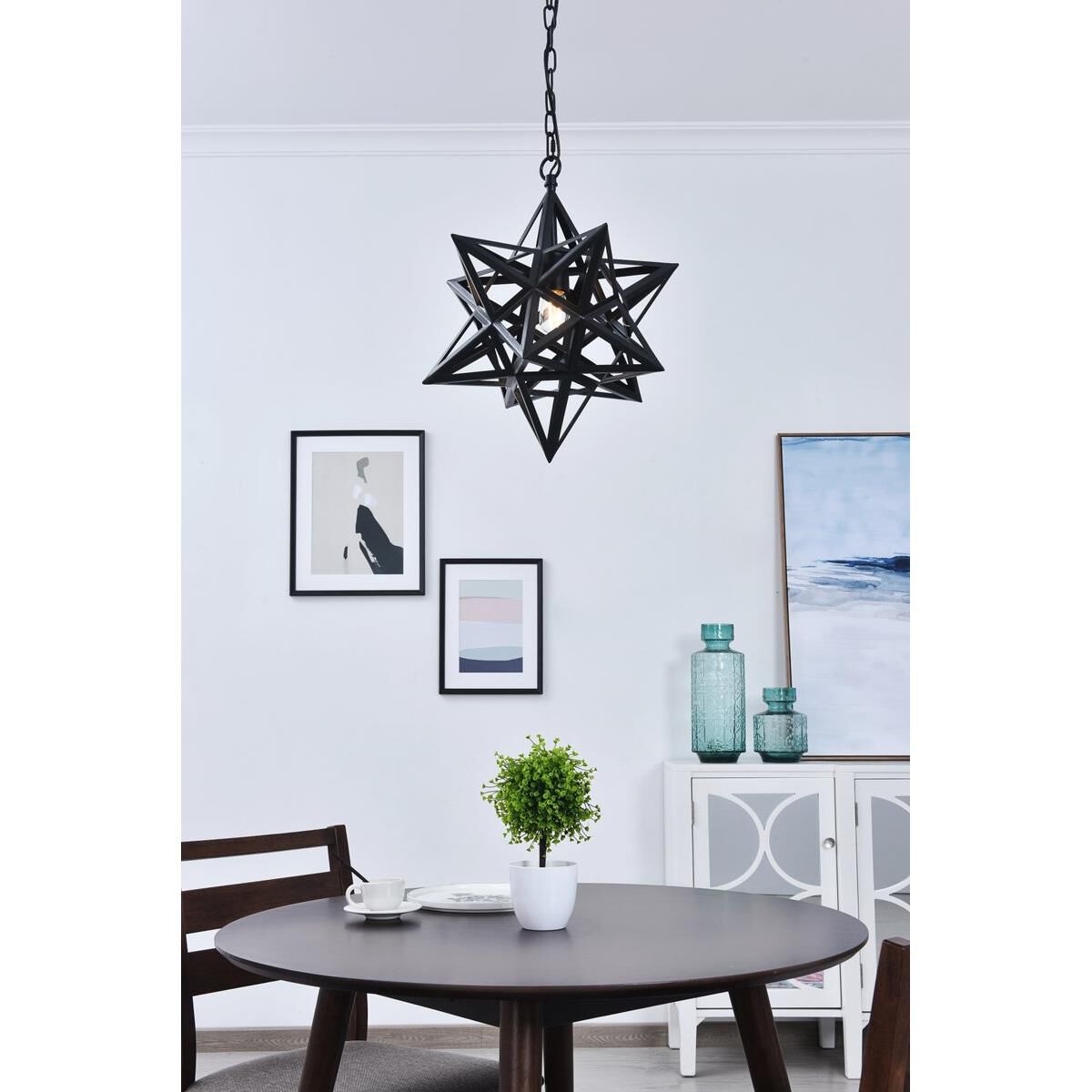 Elegant Lighting Nocturne 15 Inch Large Pendant