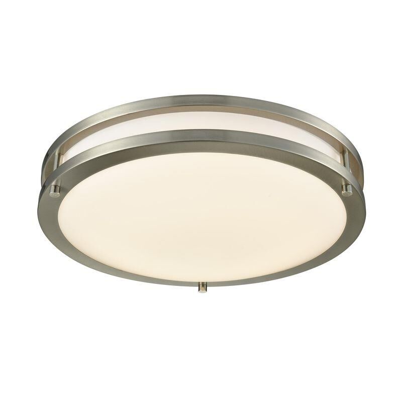 Shown in Brushed Nickel finish and White Translucent Acrylic Lens glass