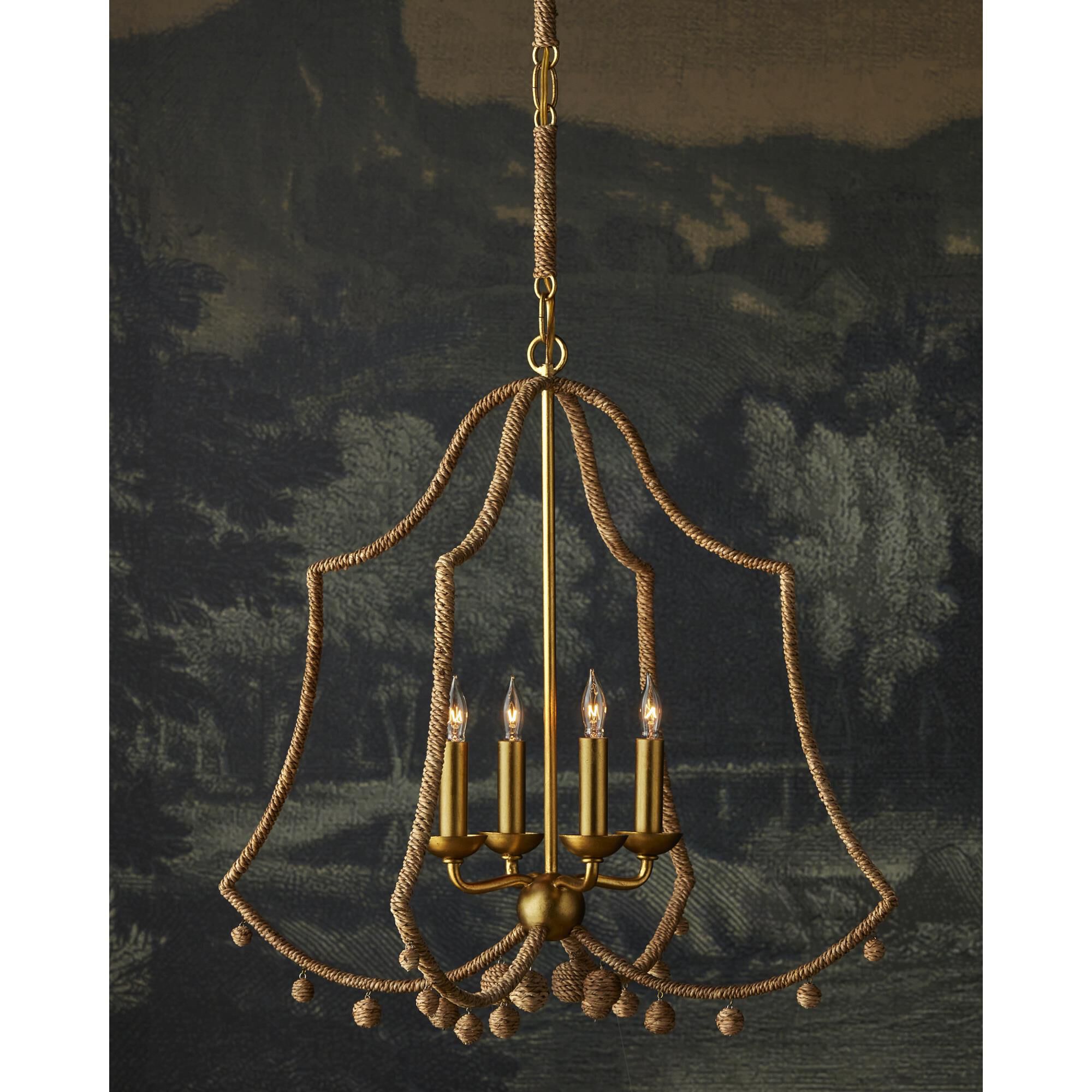 Shown in Natural Rope, Contemporary Gold Leaf finish