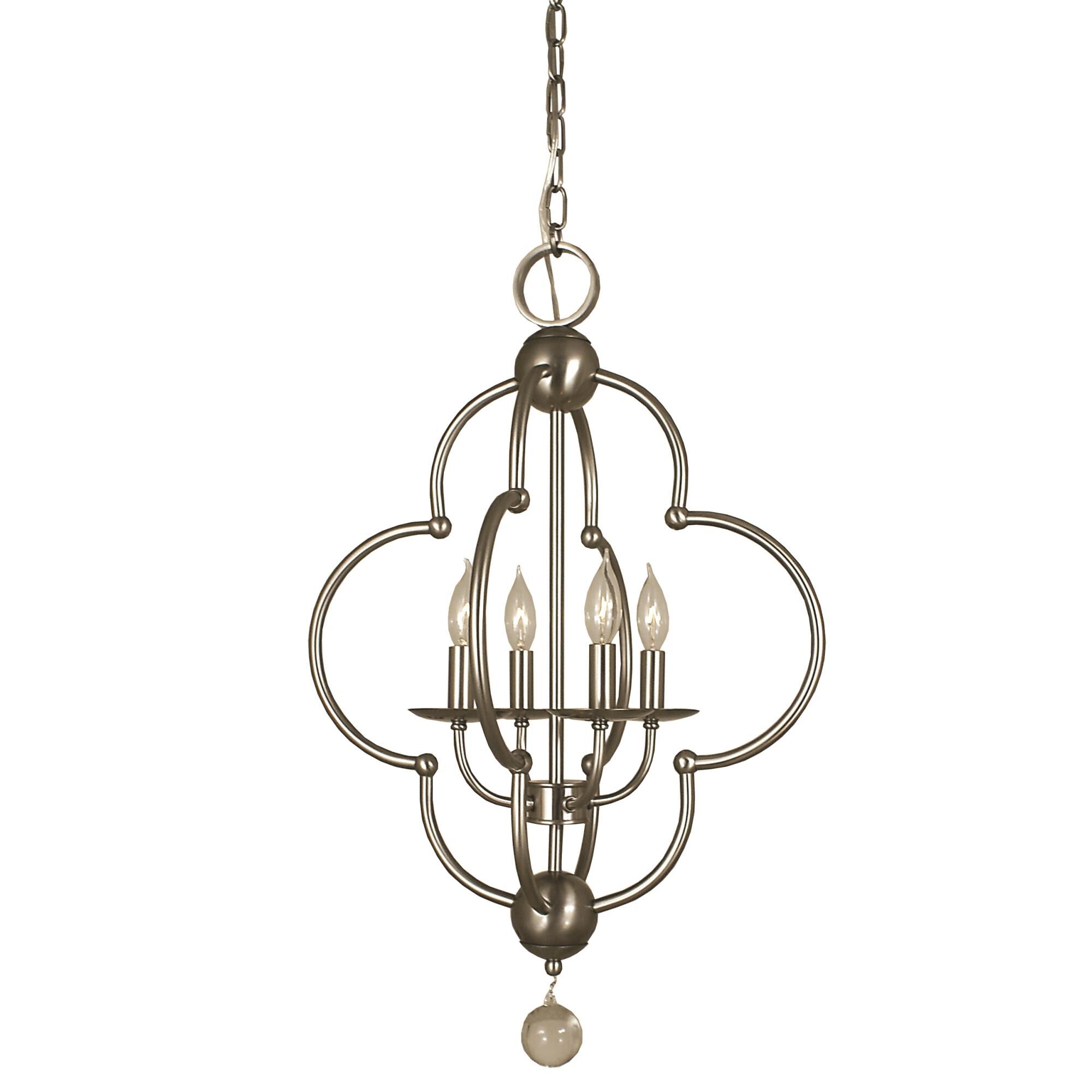 Quatrefoil 19 Inch 4 Light Mini Chandelier by Framburg