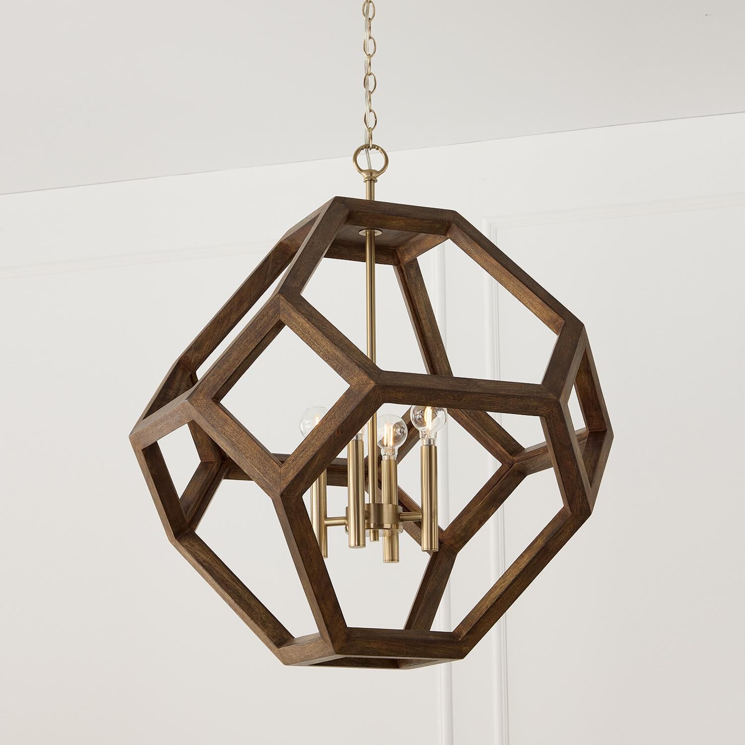 Shown in Nordic Wood And Matte Brass finish