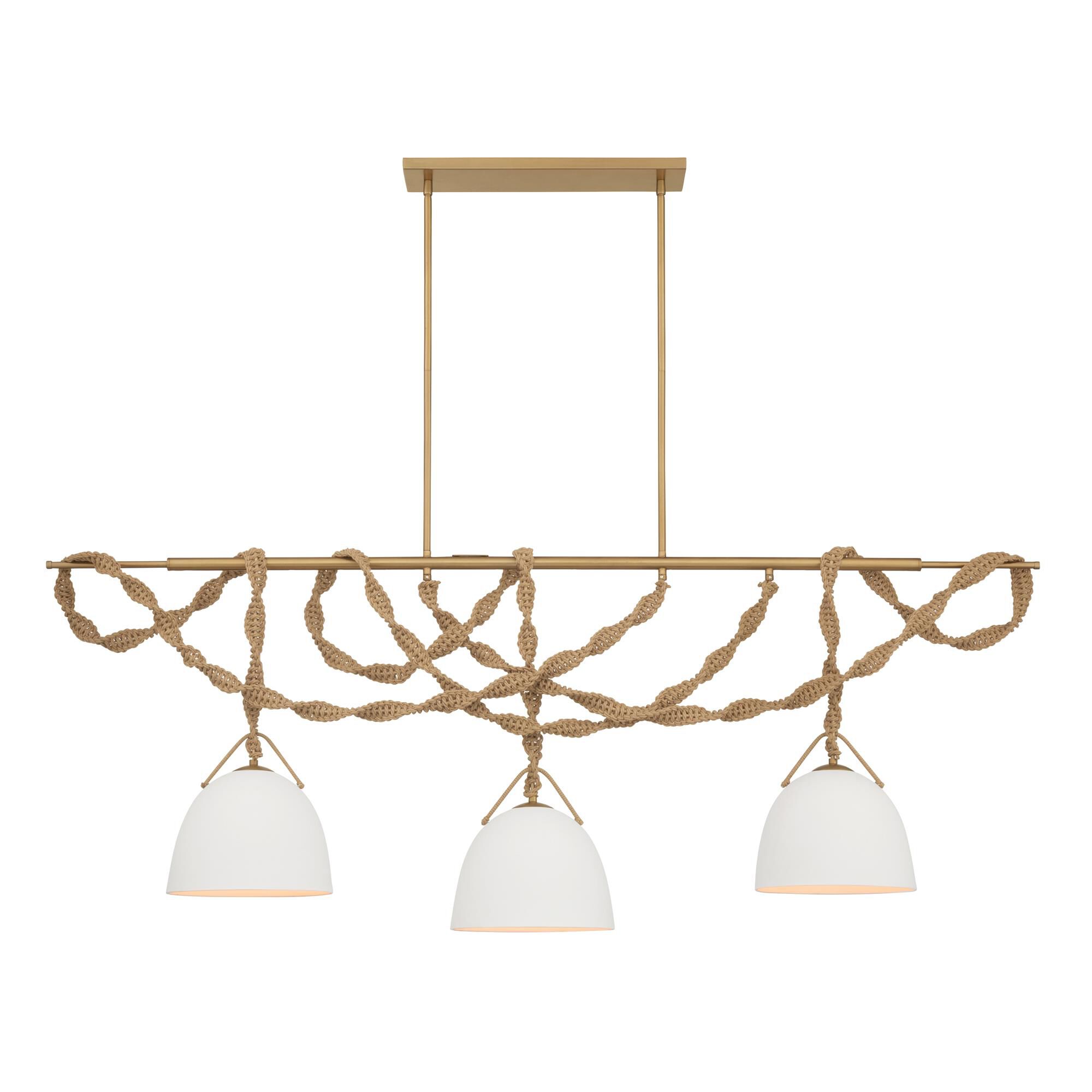 Shown in Legacy Brass finish and White shade