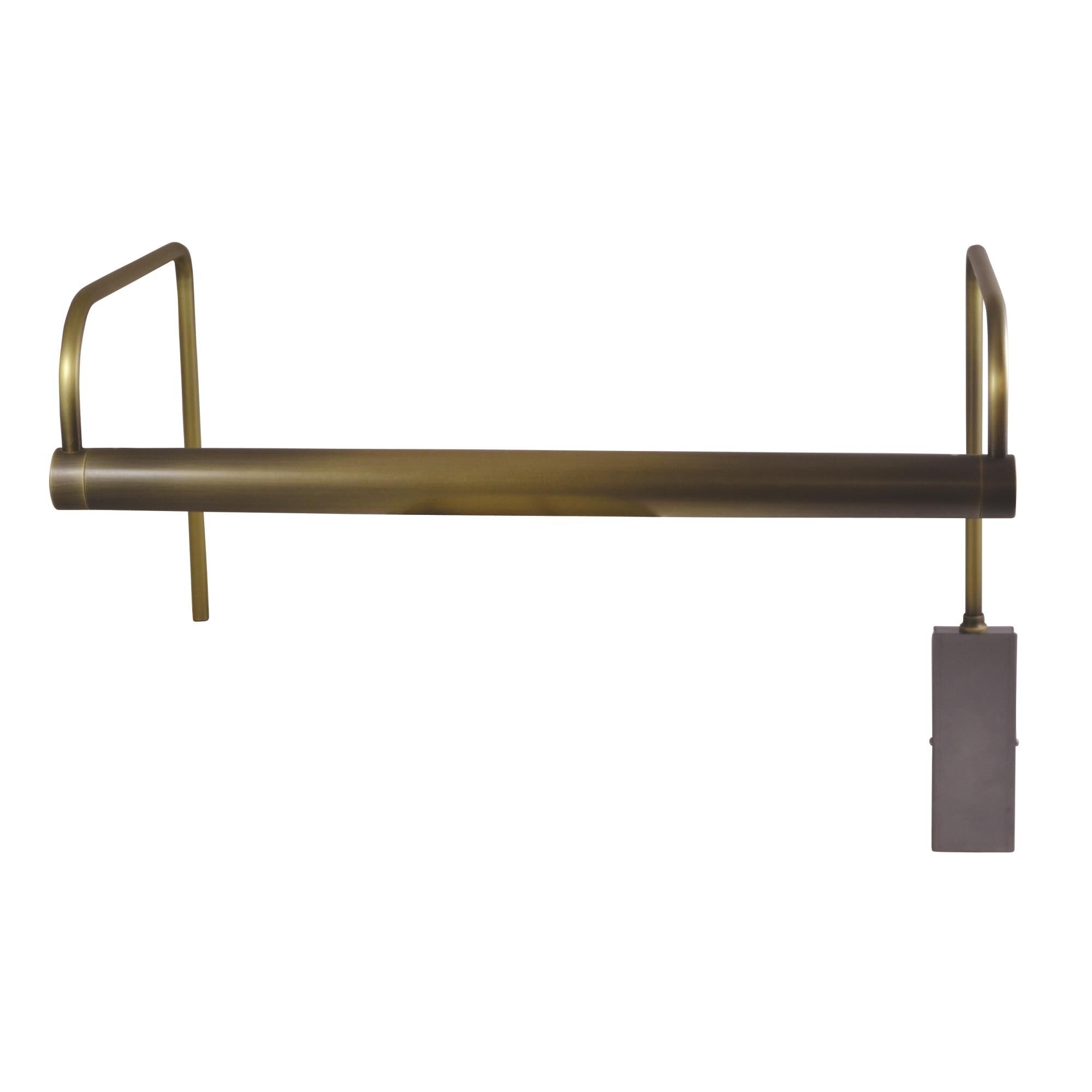 Shown in Antique Brass finish and Metal shade