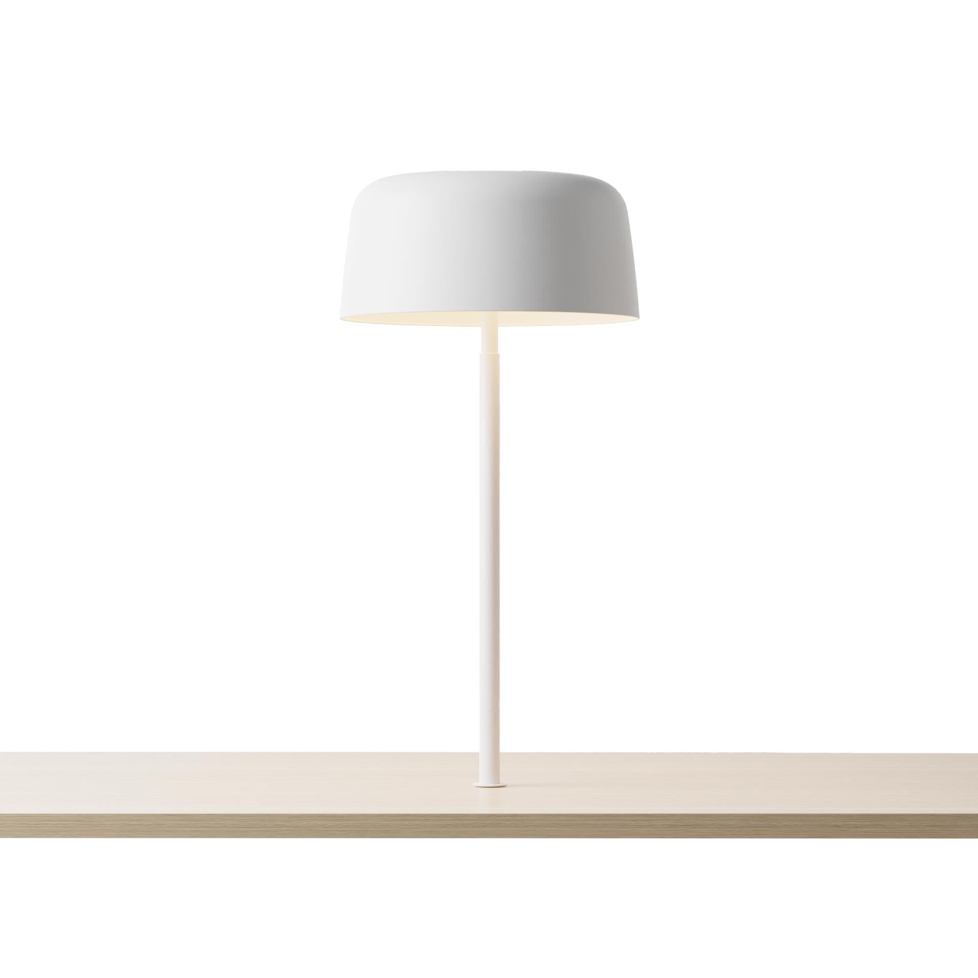 Shown in Matte White finish and Metal shade