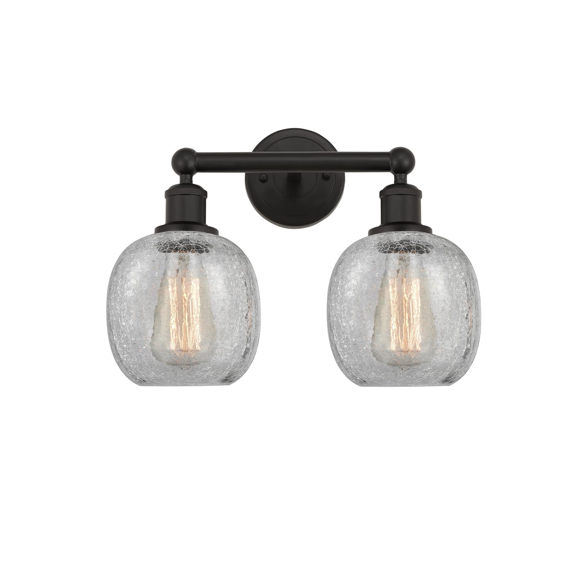 Shown in Oil Rubbed Bronze, Clear Crackle finish and Clear Crackle glass and Clear Crackle Glass shade