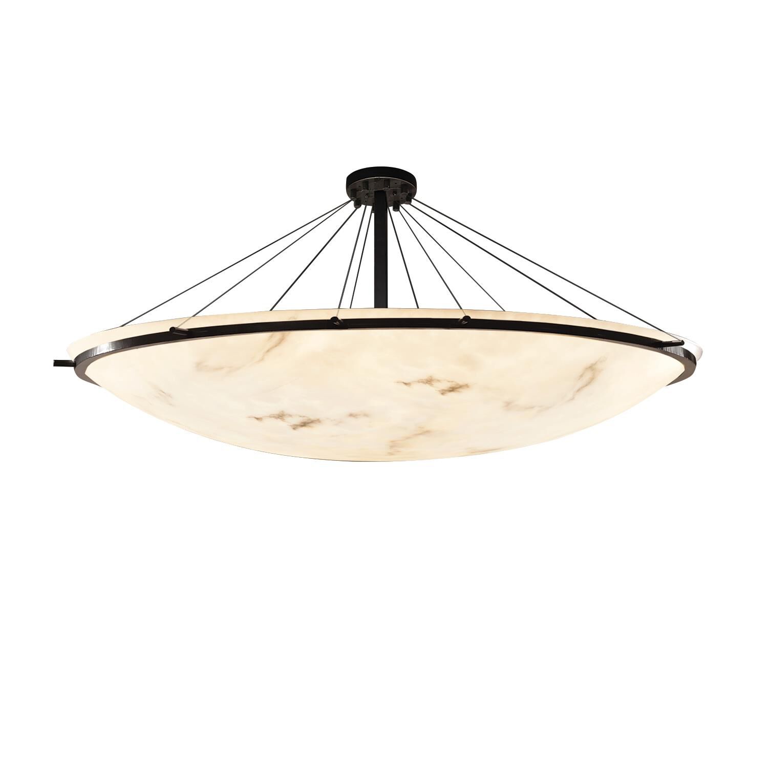 Lumenaria 75 Inch 16 Light Semi Flush Mount by Justice Design Group