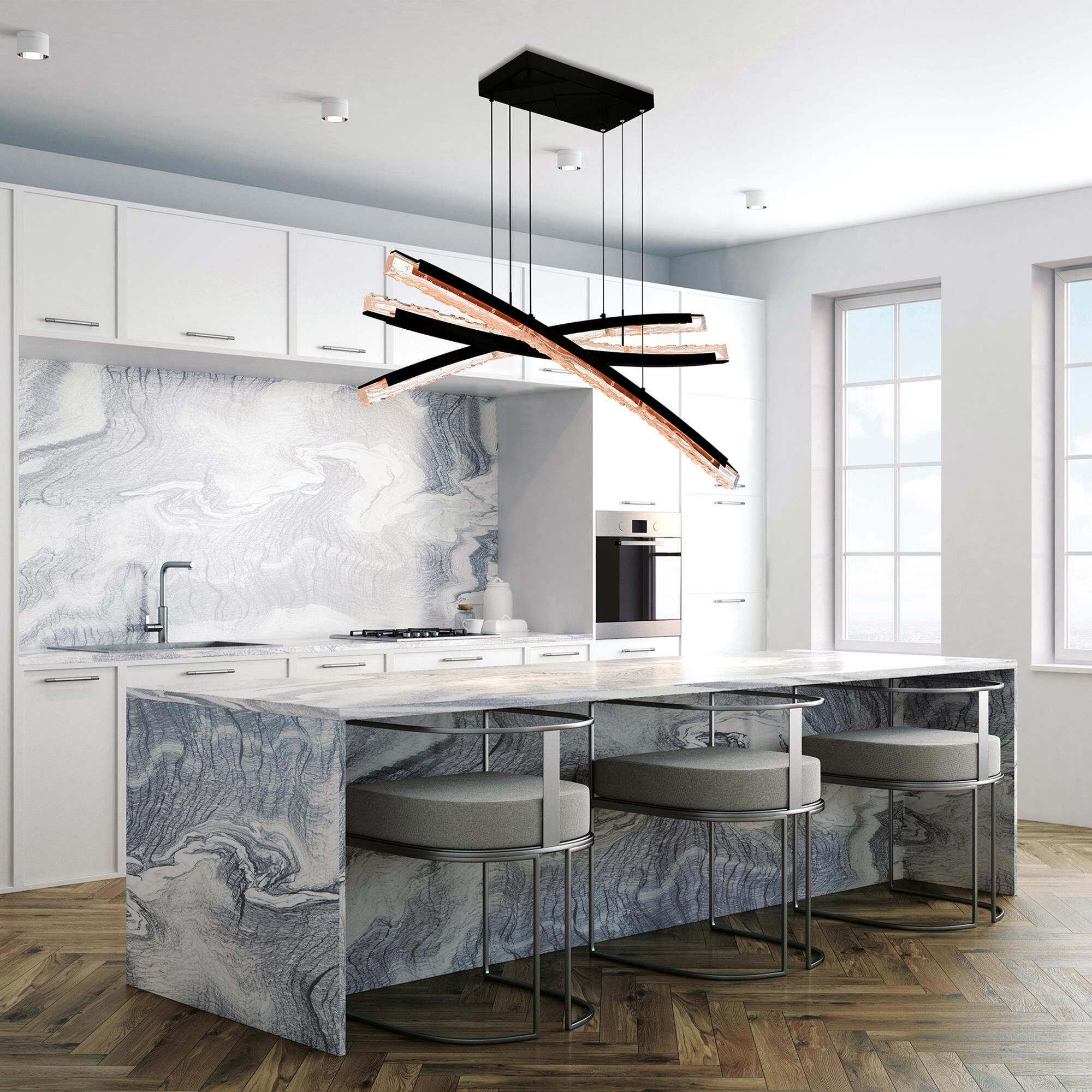 Shown in Black finish and Clear glass