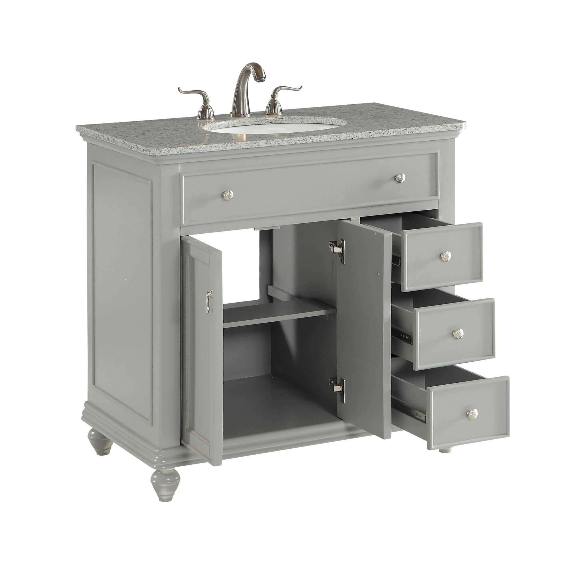 Shown in Light Grey finish