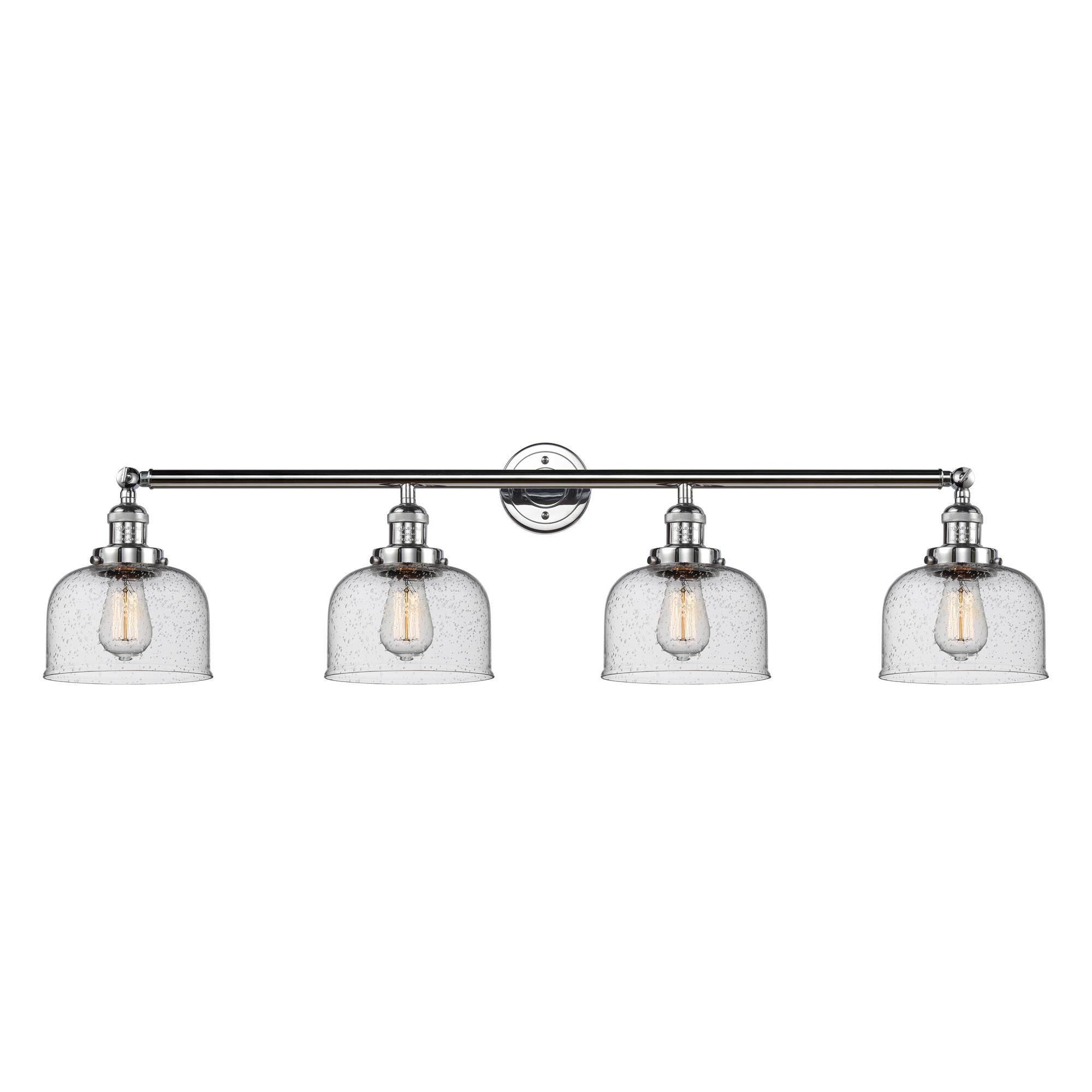 Shown in Polished Chrome finish and Seedy glass