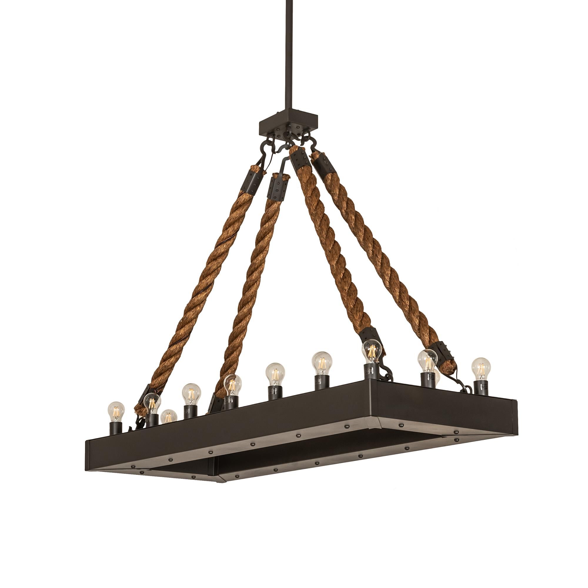 Quadrato 60 Inch 16 Light Linear Suspension Light by Meyda Lighting