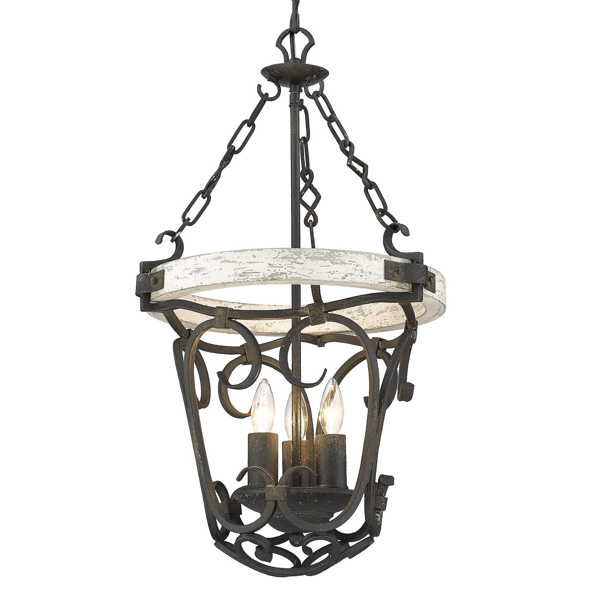 Madera 16 Inch Cage Pendant by Golden Lighting