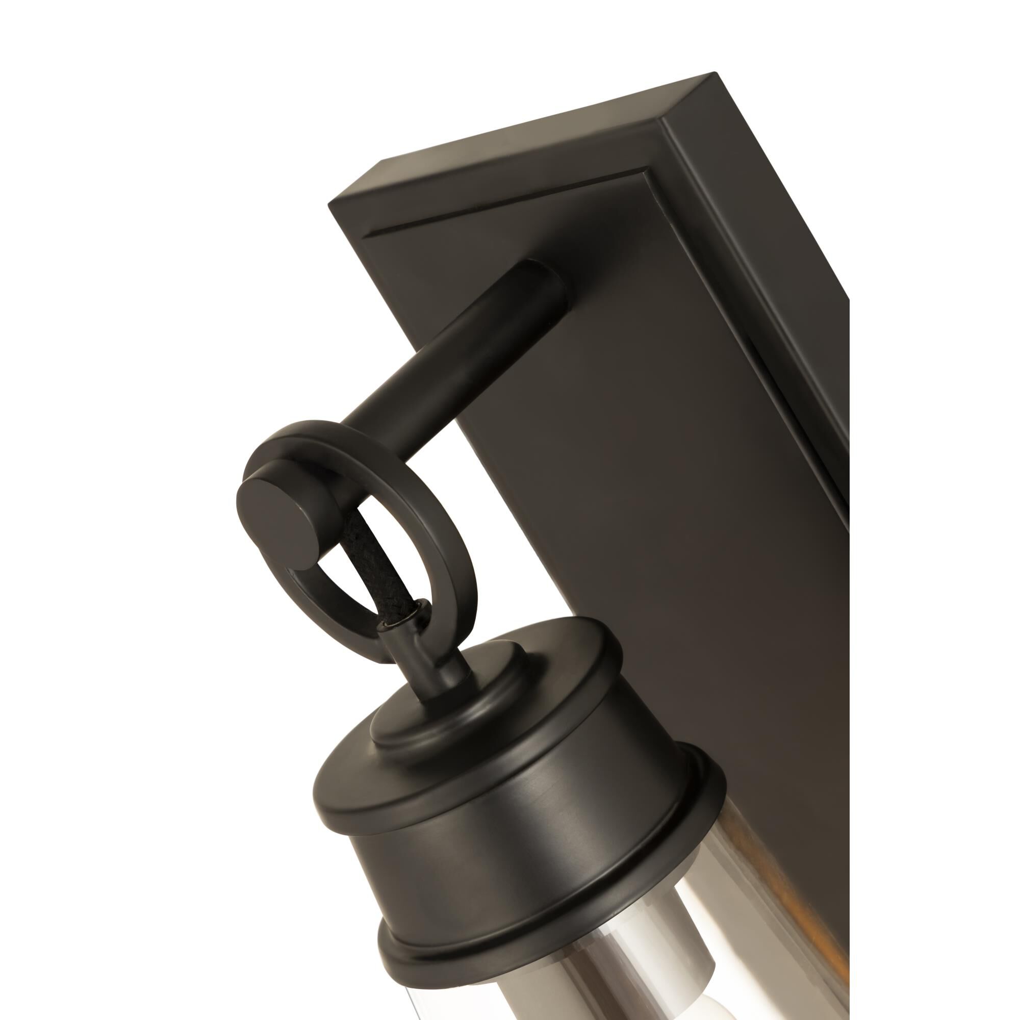 Shown in Matte Black finish and Glass shade