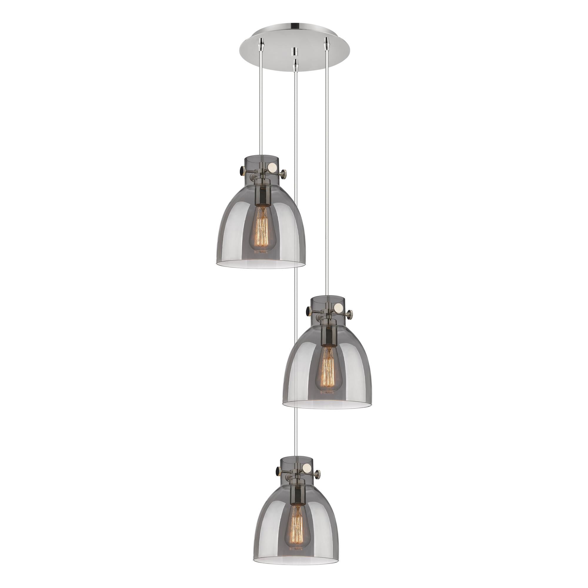 Bruno Marashlian Newton Bell 15 Inch 3 Light Multi Light Pendant by Innovations Lighting