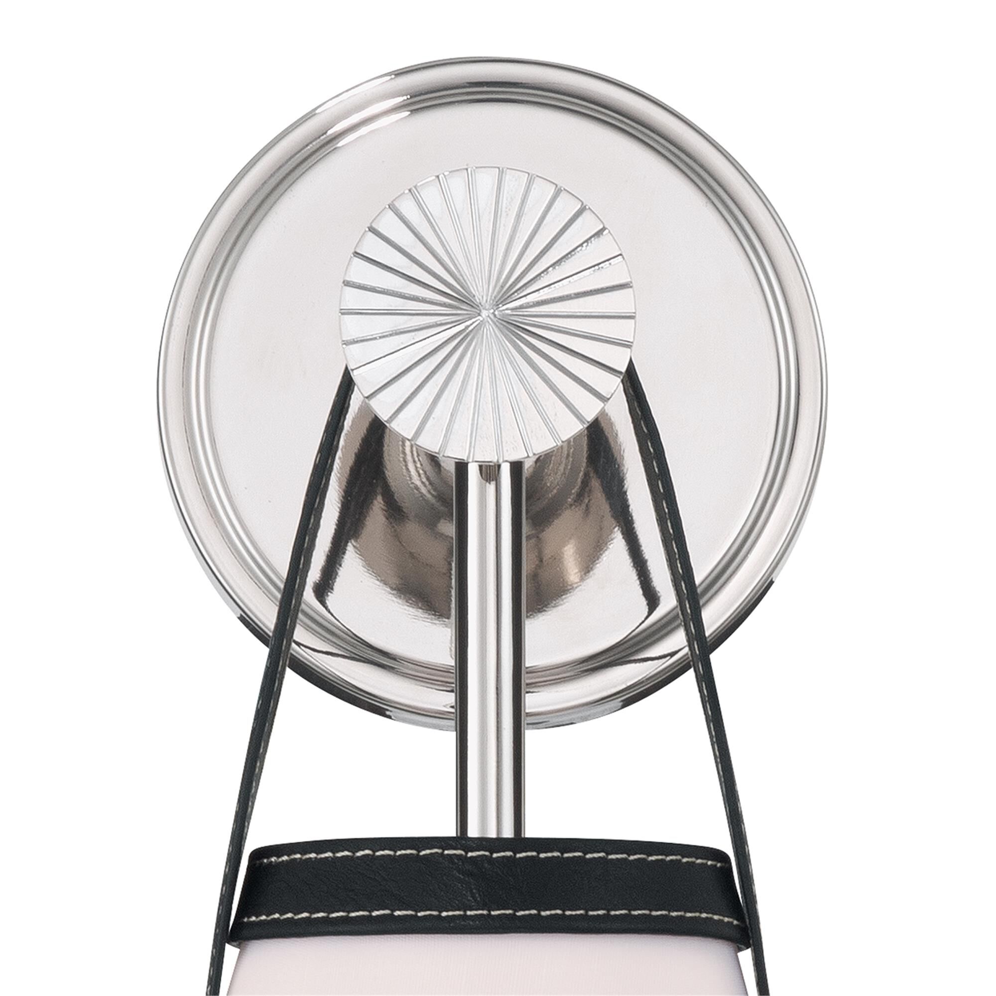 Shown in Polished Nickel finish and Fabric glass and Fabric shade