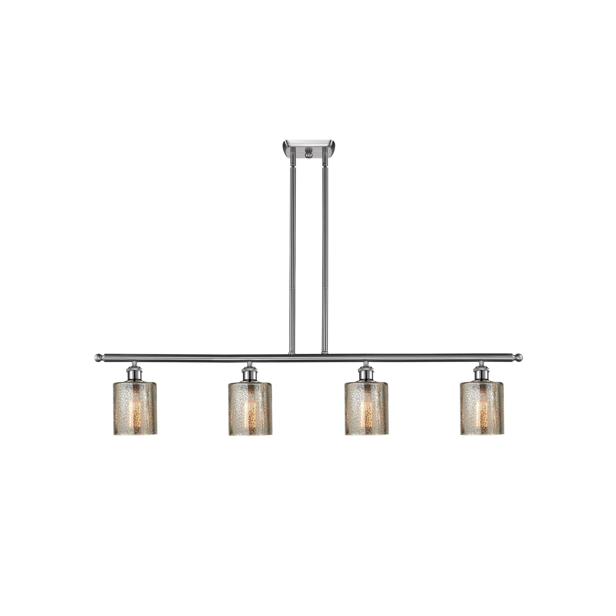 Shown in Brushed Satin Nickel finish and Mercury glass