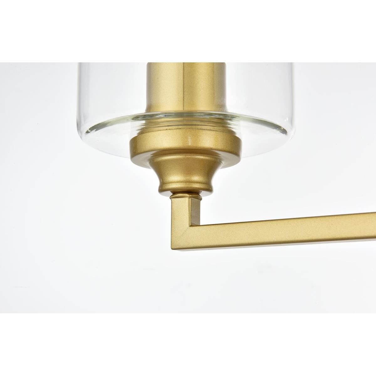 Shown in Brass  finish and Clear glass