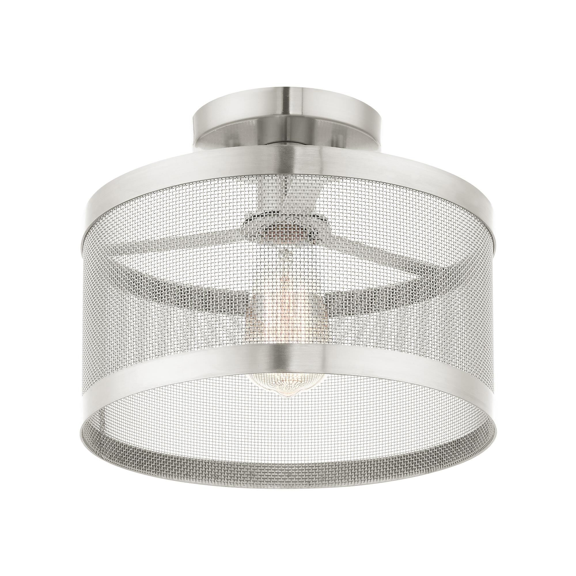 Industro 1 Light Semi Flush Mount by Livex Lighting