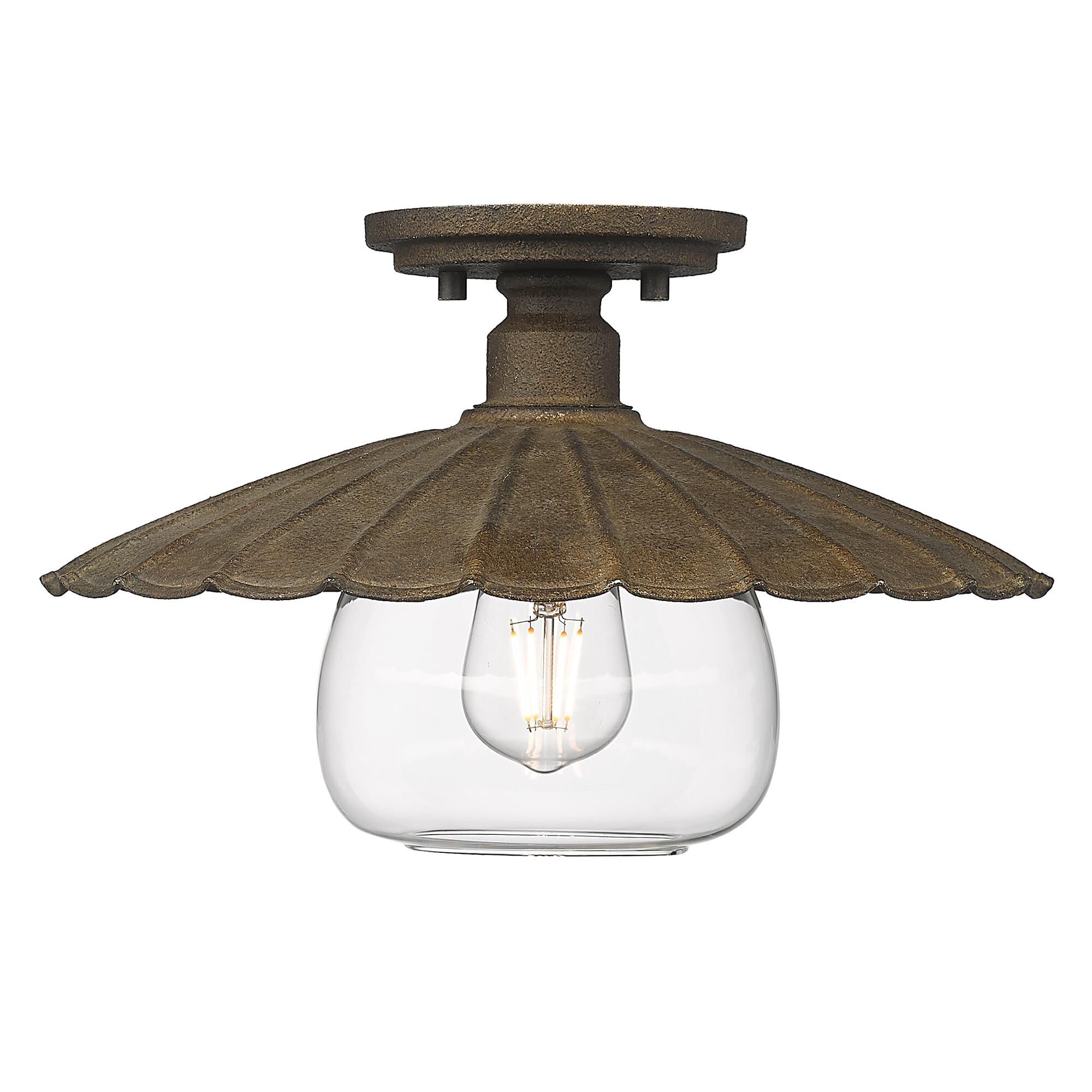 Clemence 14 Inch Flush Mount by Golden Lighting