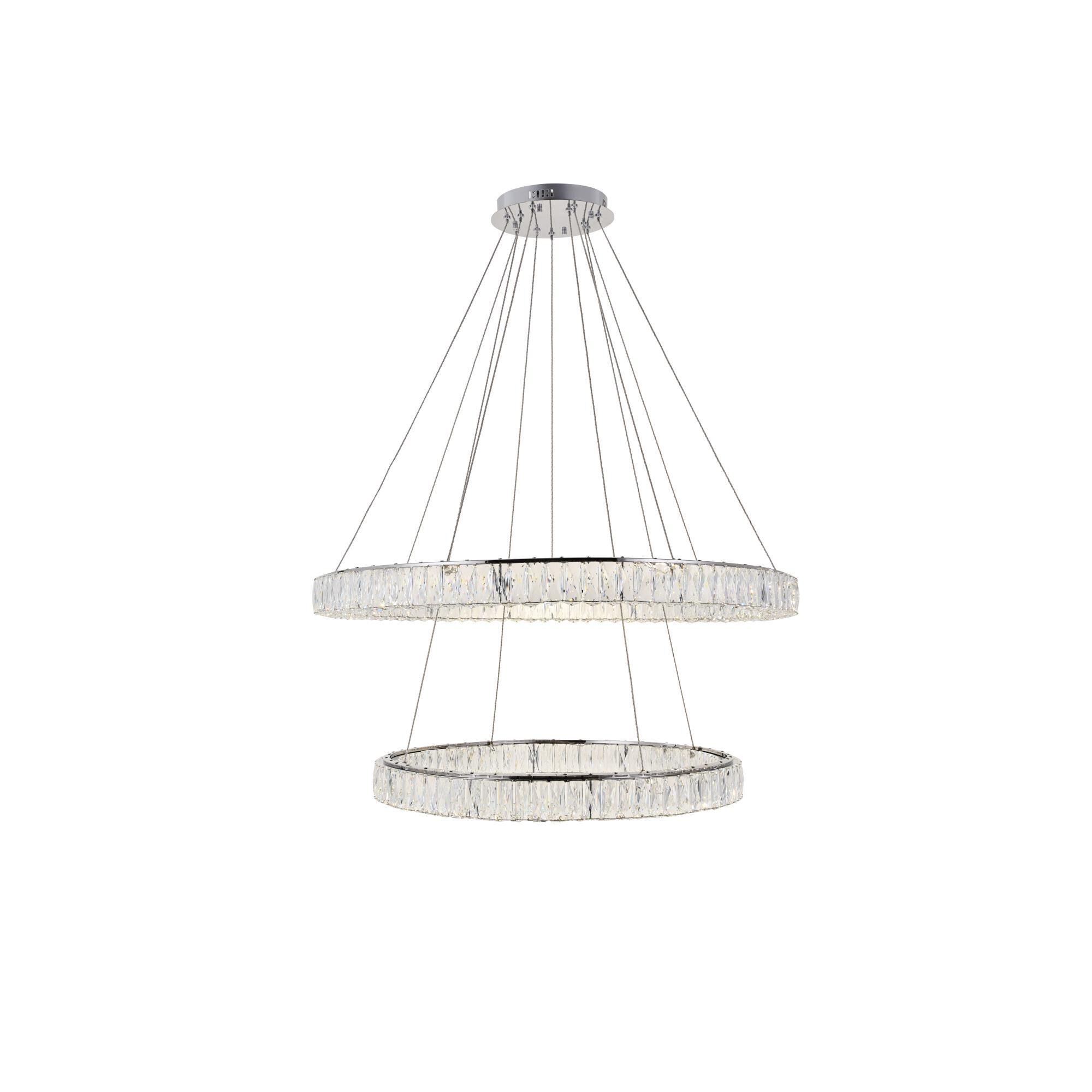 Monroe 42 Inch 1 Light LED Chandelier by Elegant Lighting