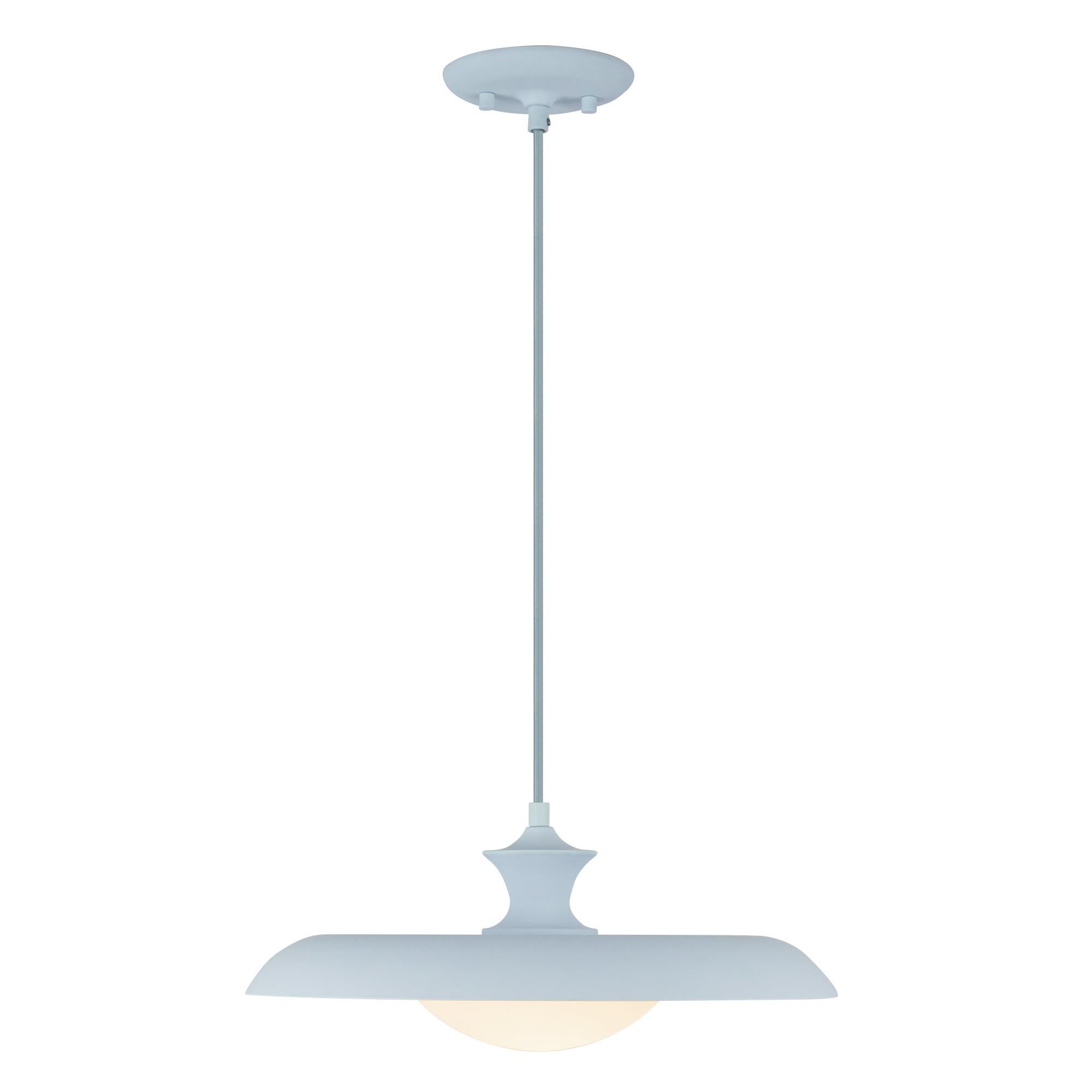 Shown in Cerulean finish and Opal glass