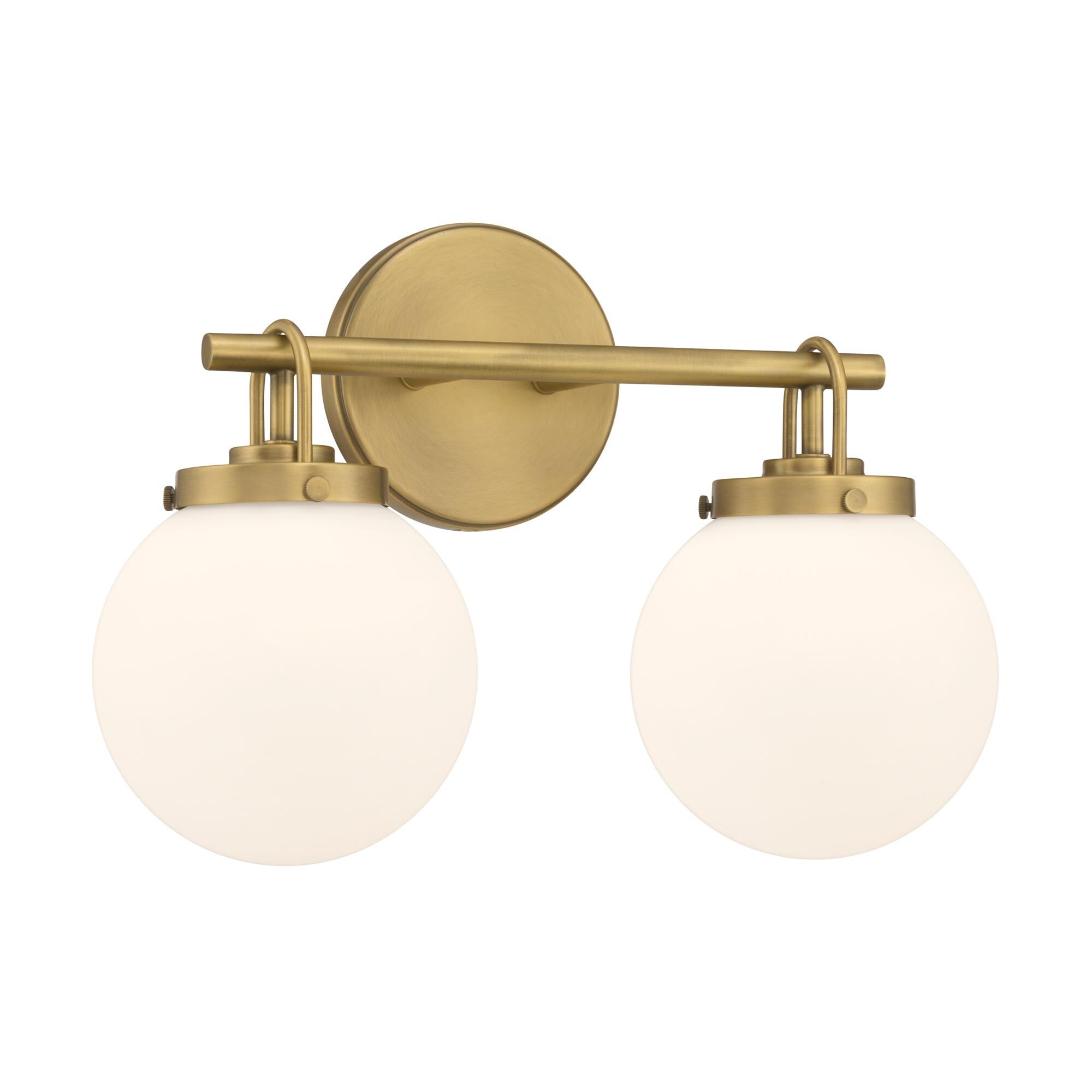 Shown in Legacy Brass finish and Etched White glass