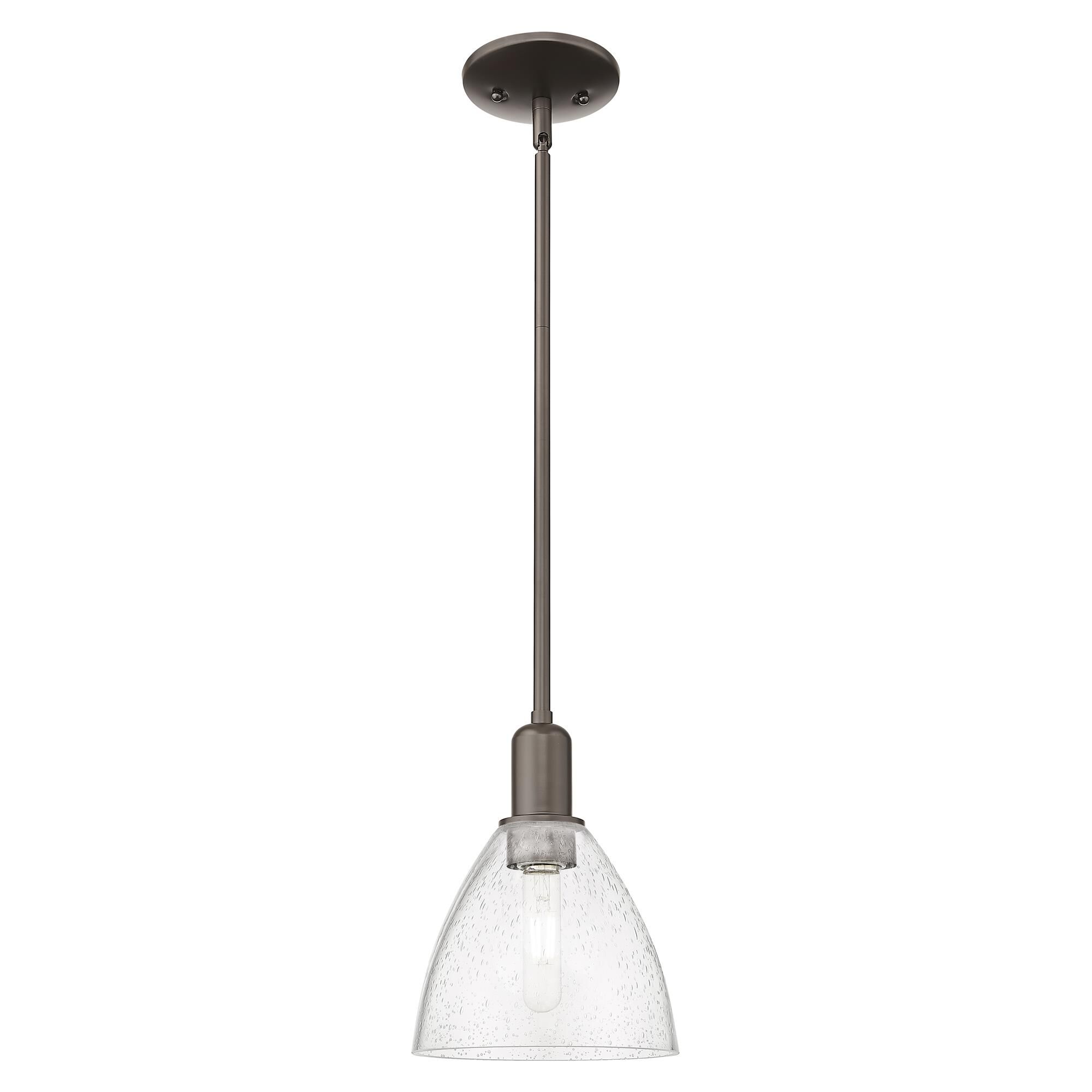 Shown in Oil Rubbed Bronze finish and Seedy glass