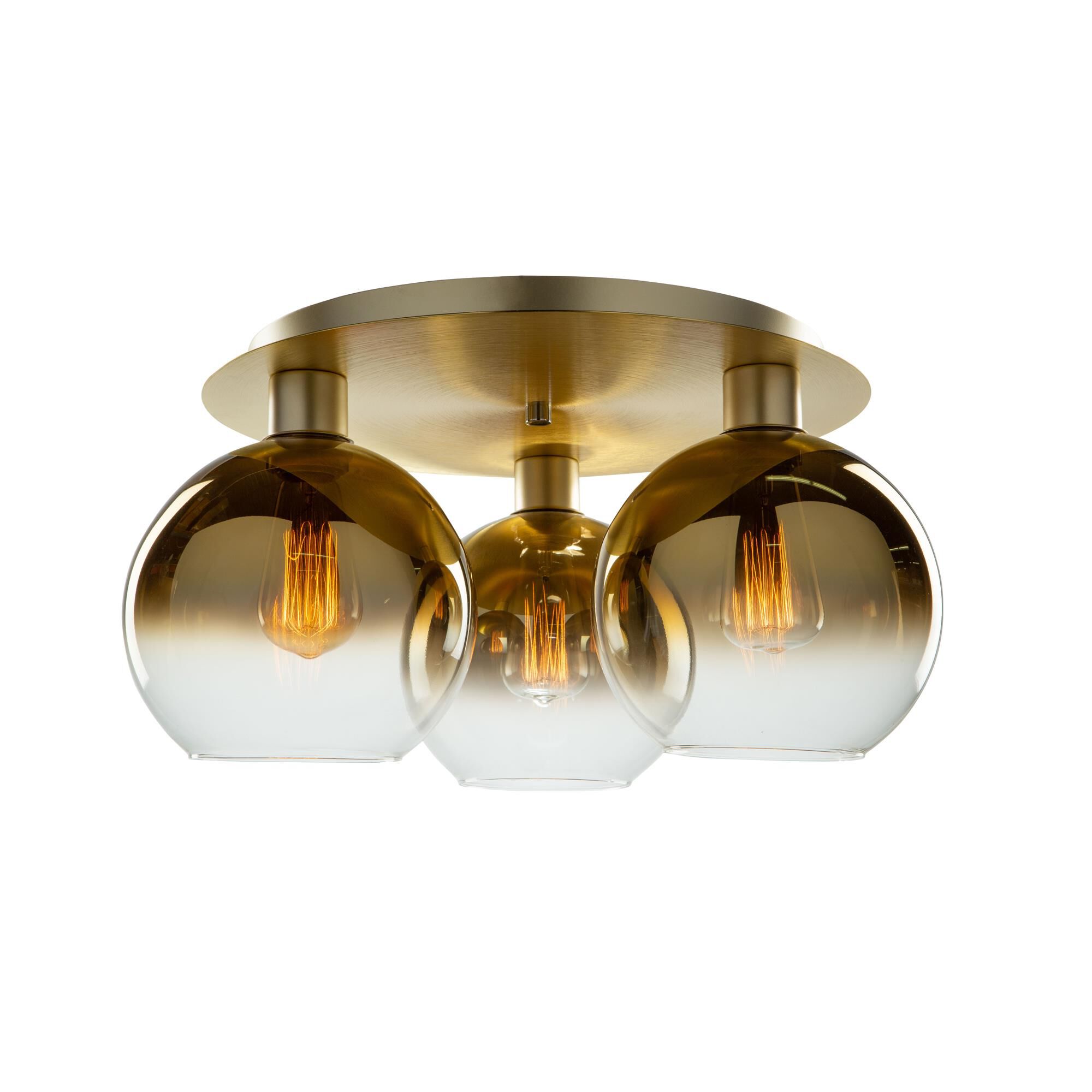 Steven Sabados (S&C) Morning Mist 19 Inch 3 Light Semi Flush Mount,