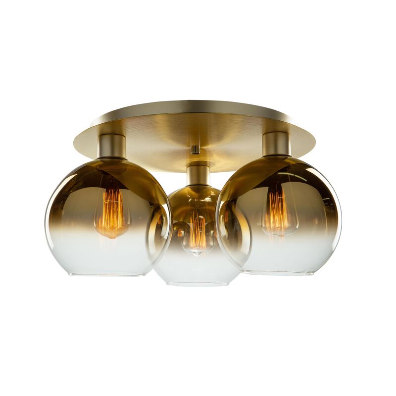 Steven Sabados (S&C) Morning Mist 19 Inch 3 Light Semi Flush Mount by Artcraft