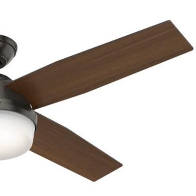 Dempsey 52 Inch Ceiling Fan with Light Kit by Hunter Fan