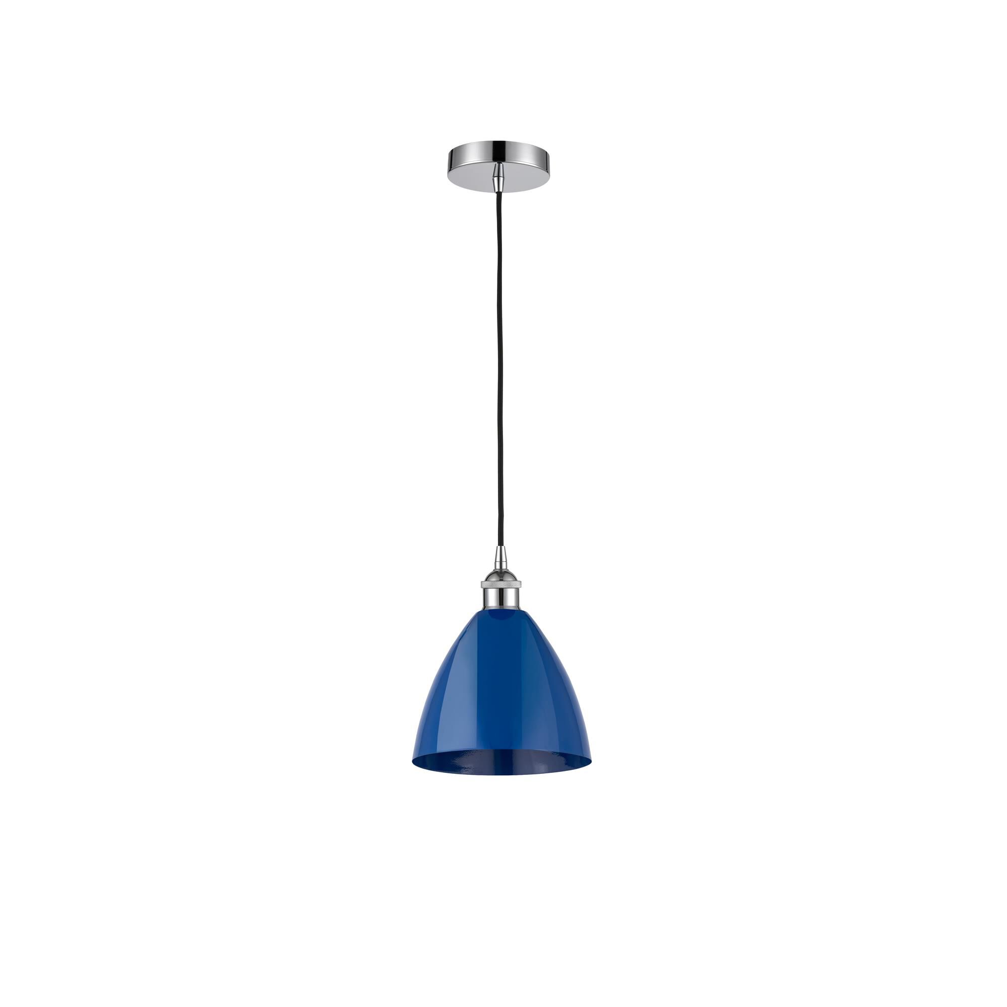 Shown in Polished Chrome finish and Blue Dome shade