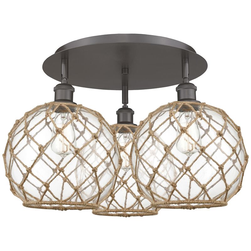 Bruno Marashlian Farmhouse Rope 22 Inch Flush Mount by Innovations Lighting