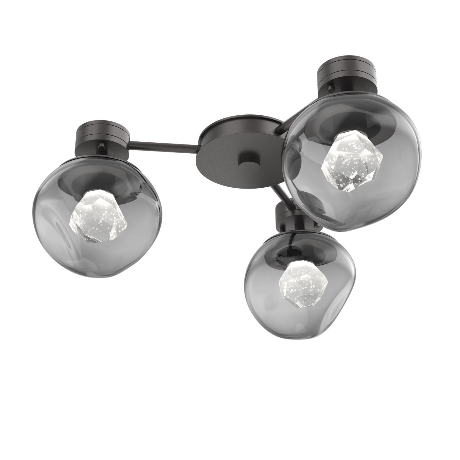 Shown in Graphite finish and Smoke with Faceted Gem glass