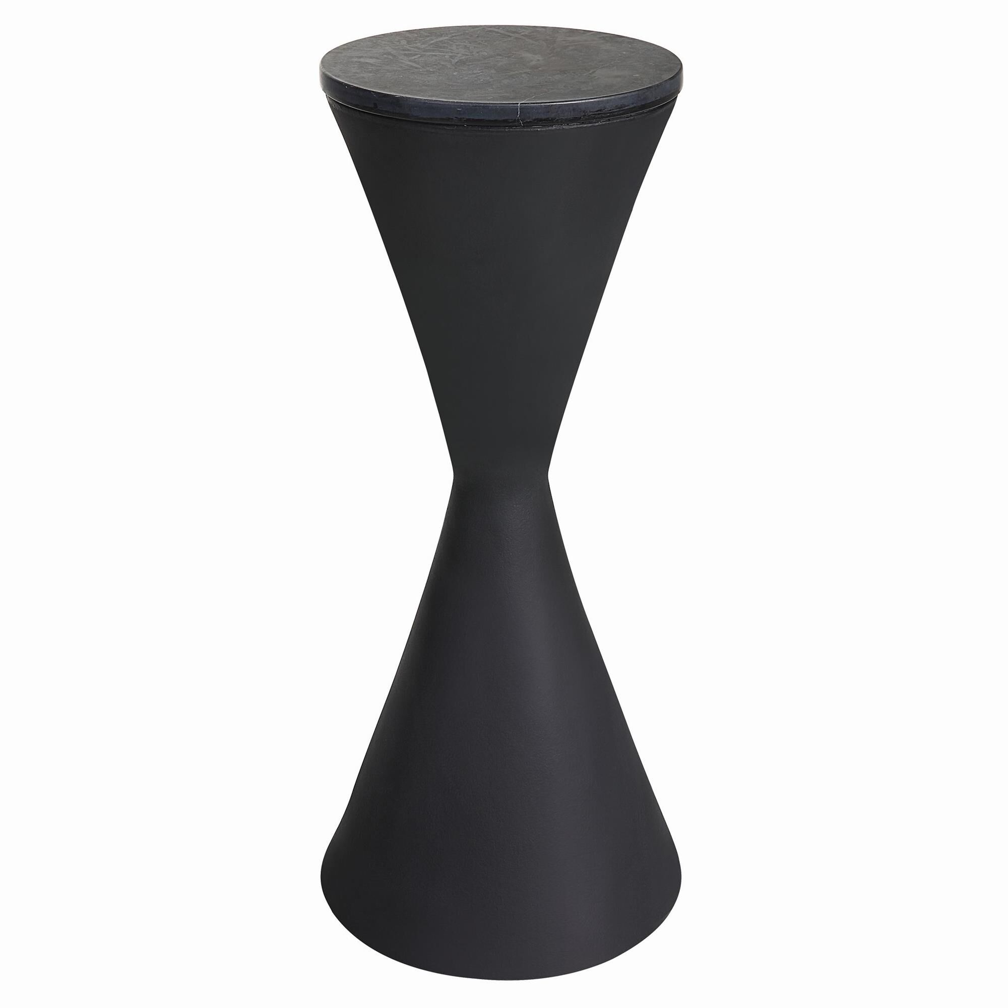 Shown in The Time's Up Table Brings Contemporary Flair To Your Space. The Modern Hourglass Shape Is Finished  finish