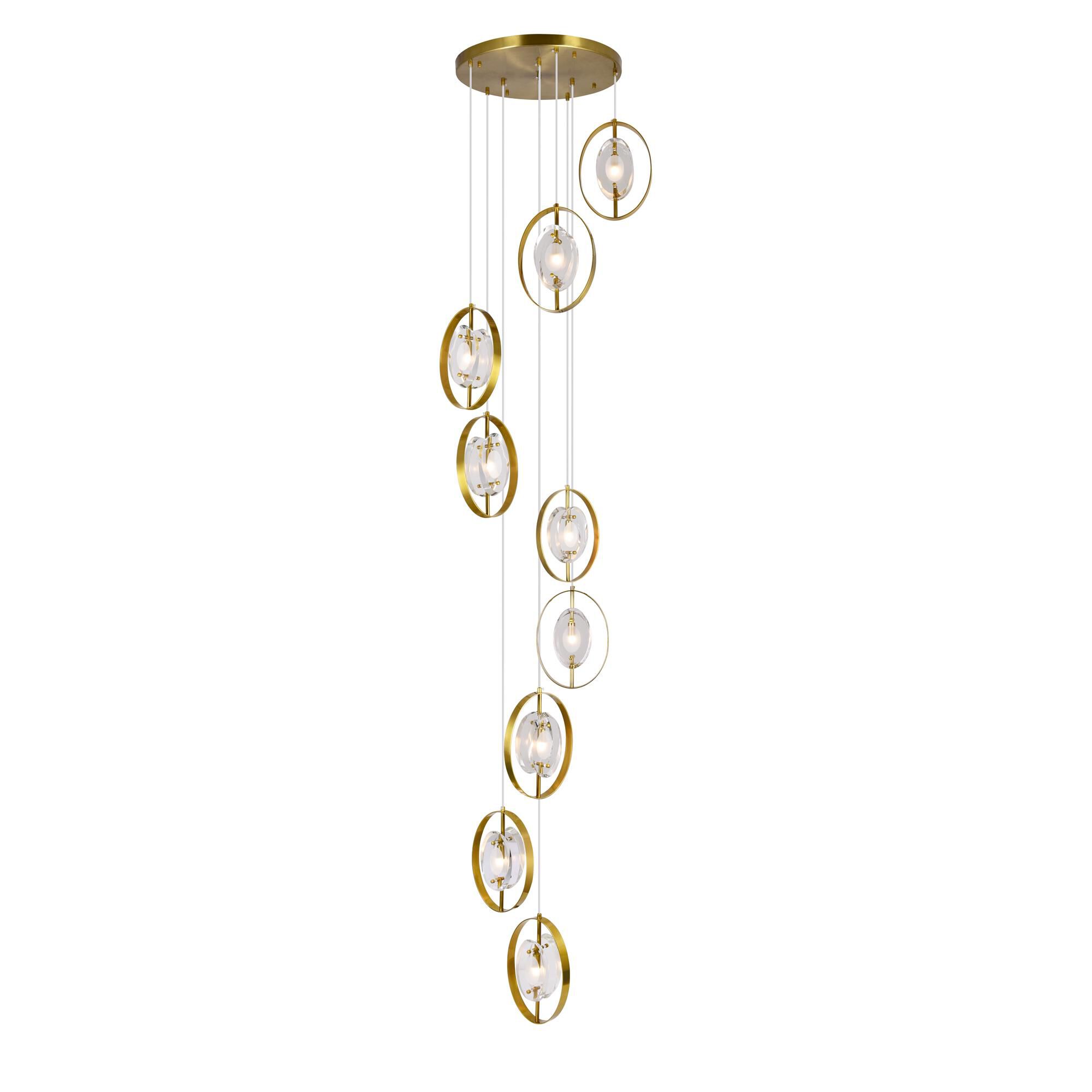 Iris 24 Inch 9 Light Multi Light Pendant by CWI Lighting