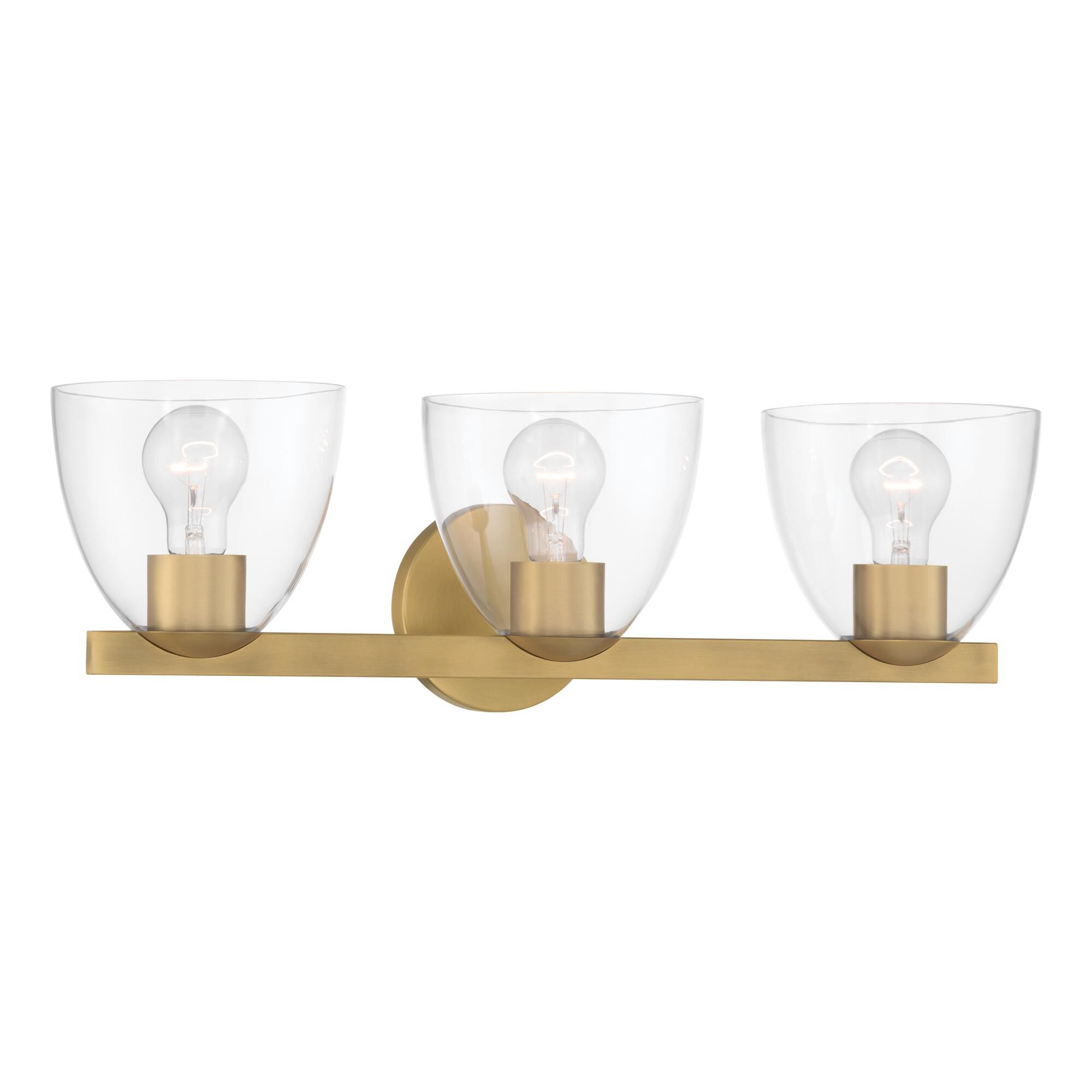 Shown in Legacy Brass finish and Clear glass