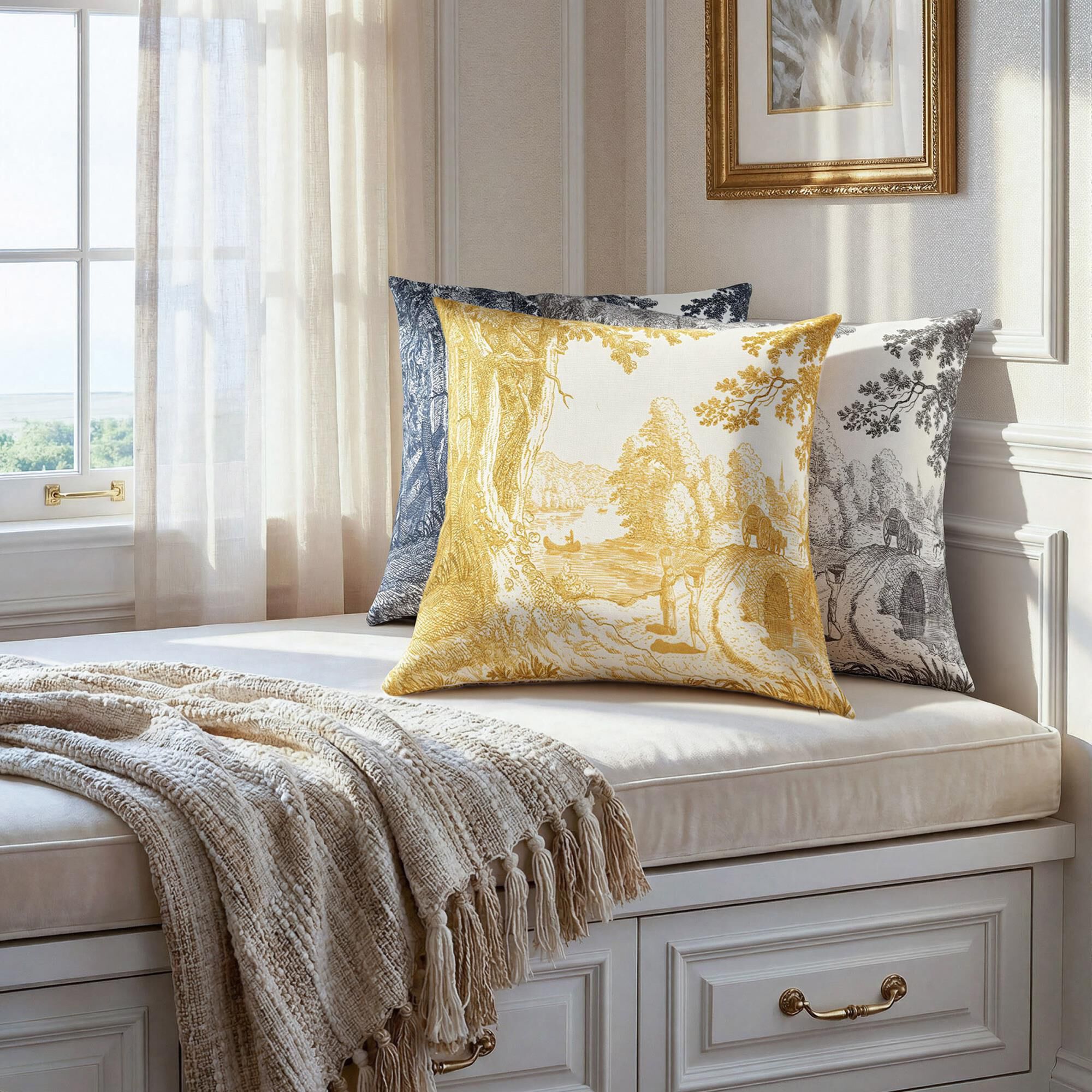 Shown in Ochre, Ivory finish