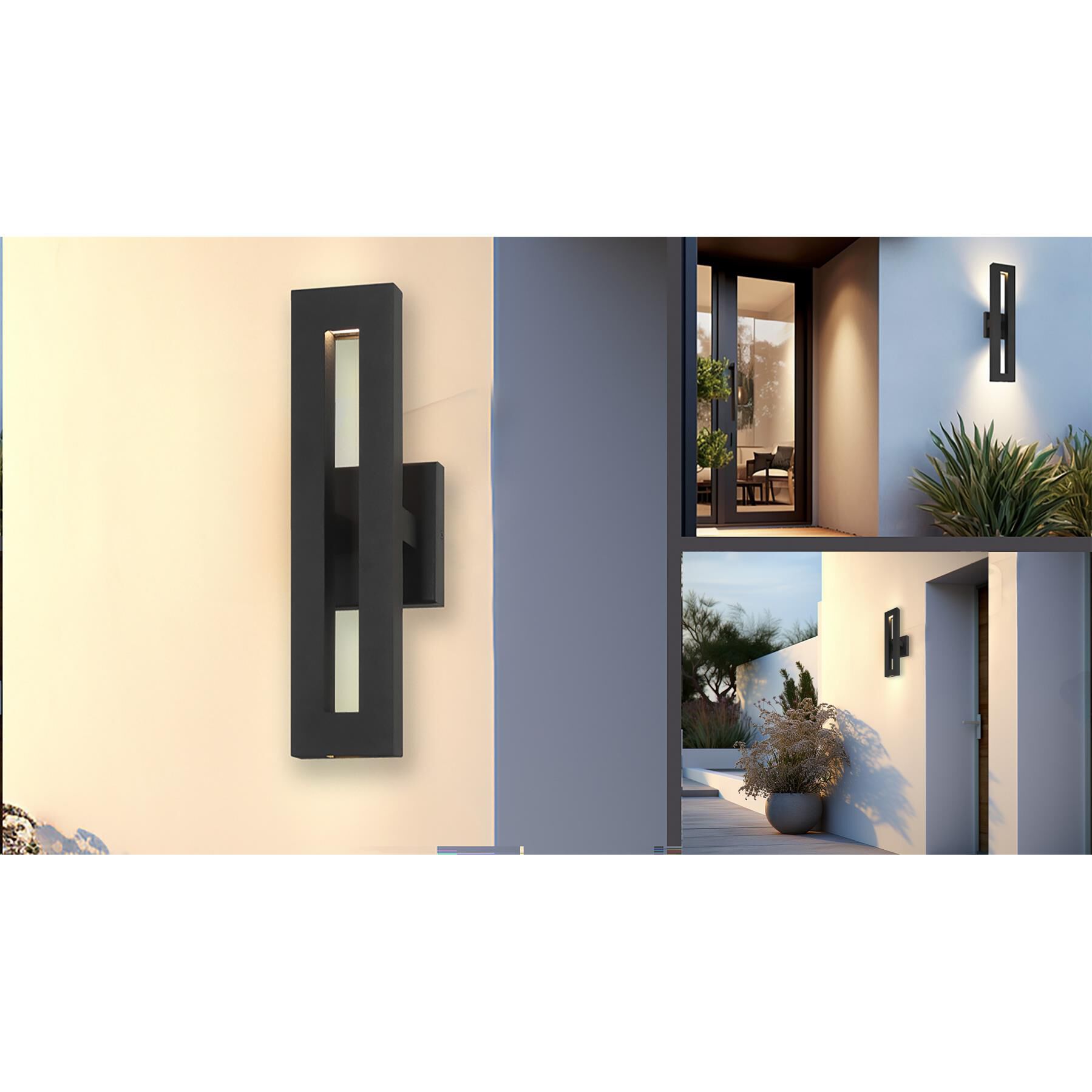 Shown in Coal finish and Frosted glass