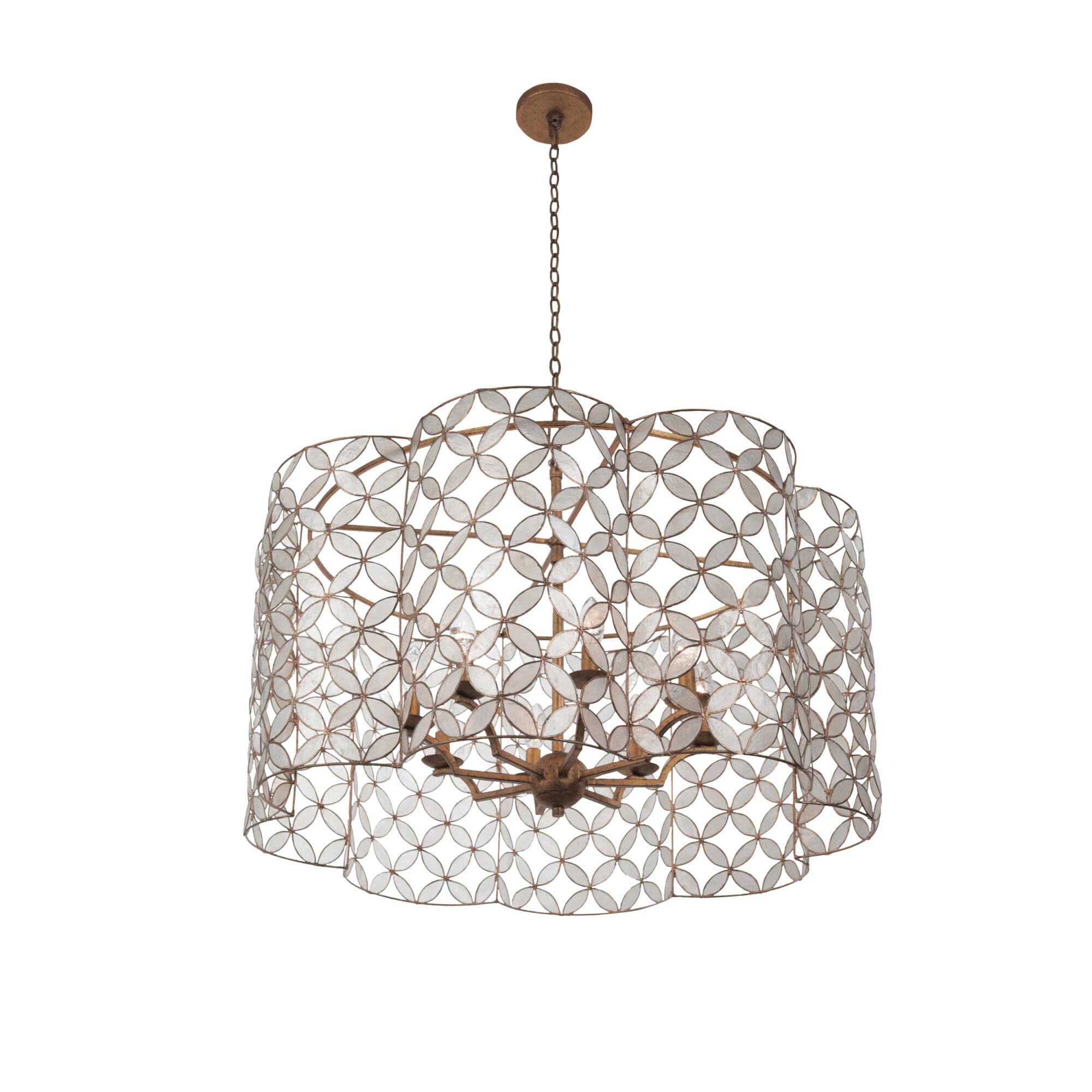 Maurelle 36 Inch 8 Light Chandelier by Kalco Lighting